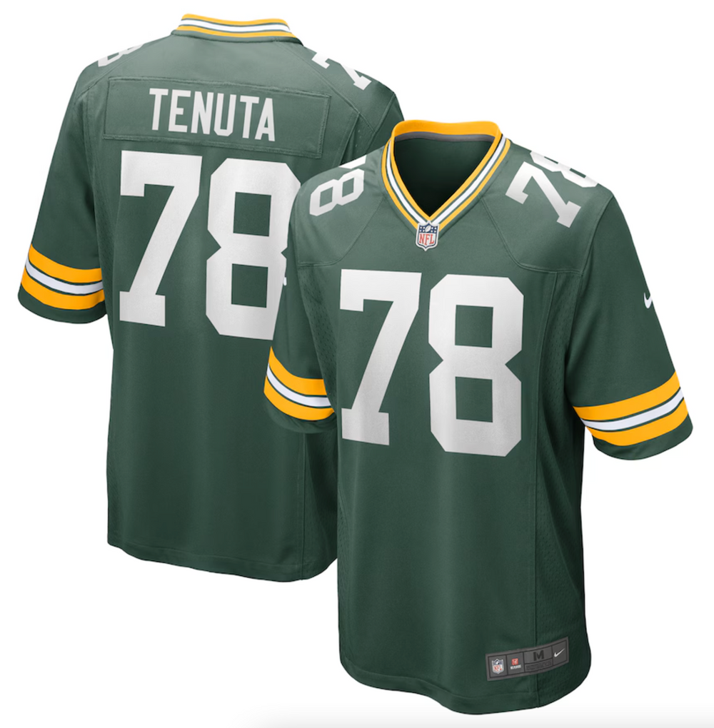 Men's Green Bay Packers Luke Tenuta Nike Green Home Game Player Jersey