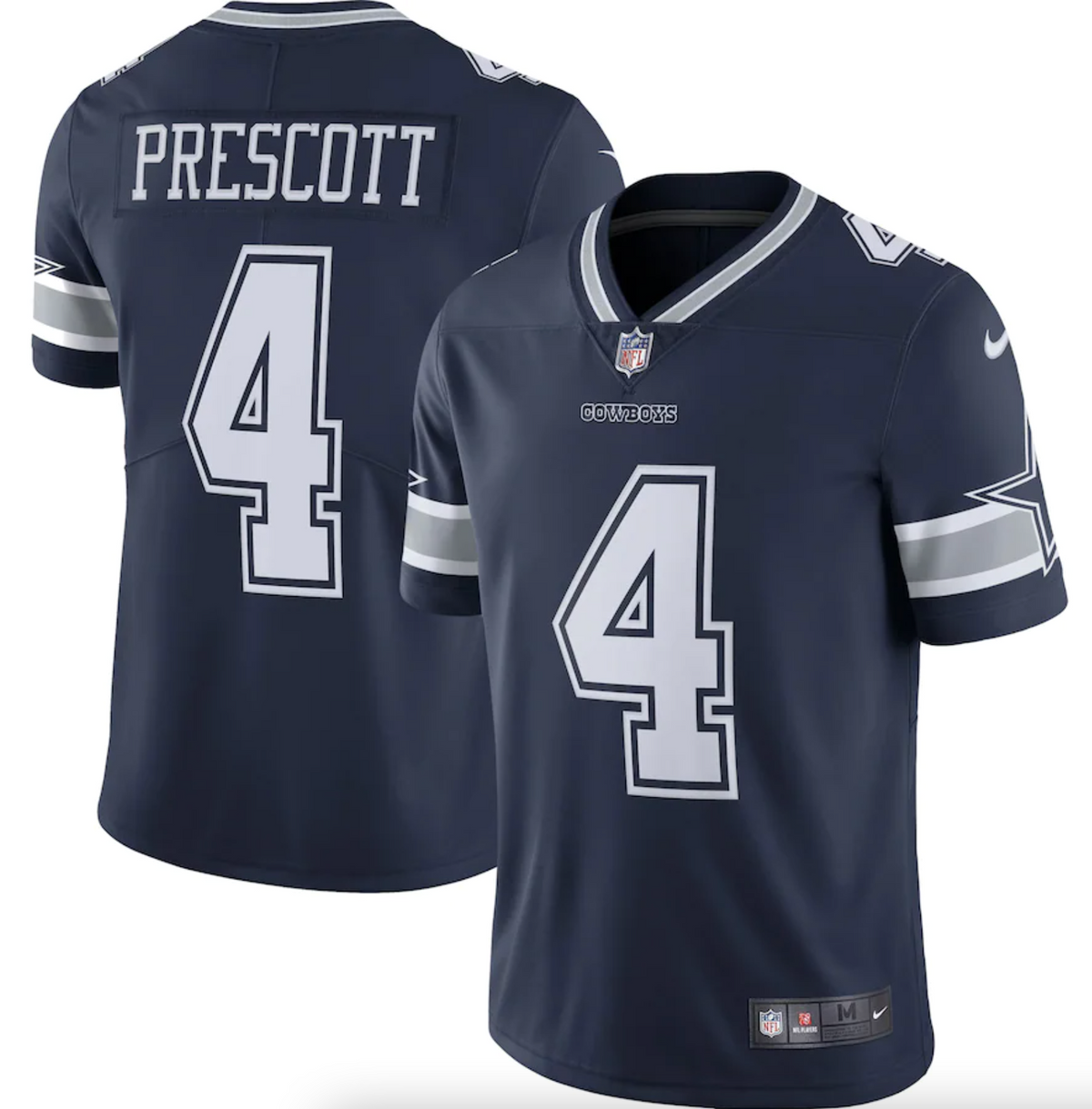 Men's Dallas Cowboys Dak Prescott Nike Navy Vapor Limited Player Jersey