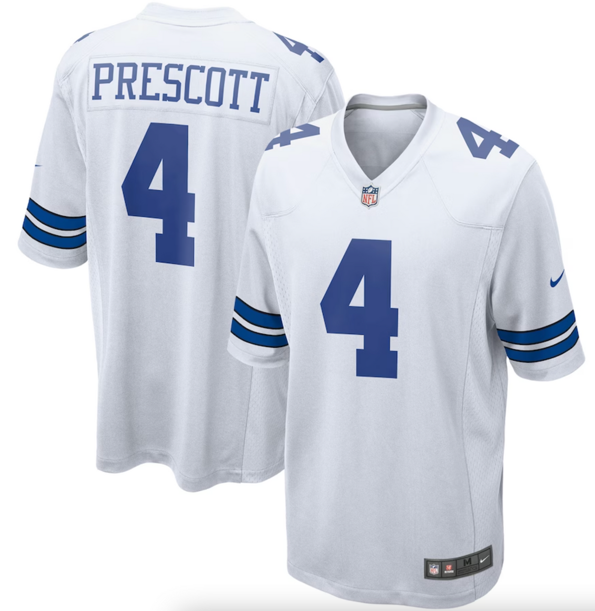 Men's Dallas Cowboys Dak Prescott Nike White Game Team Jersey