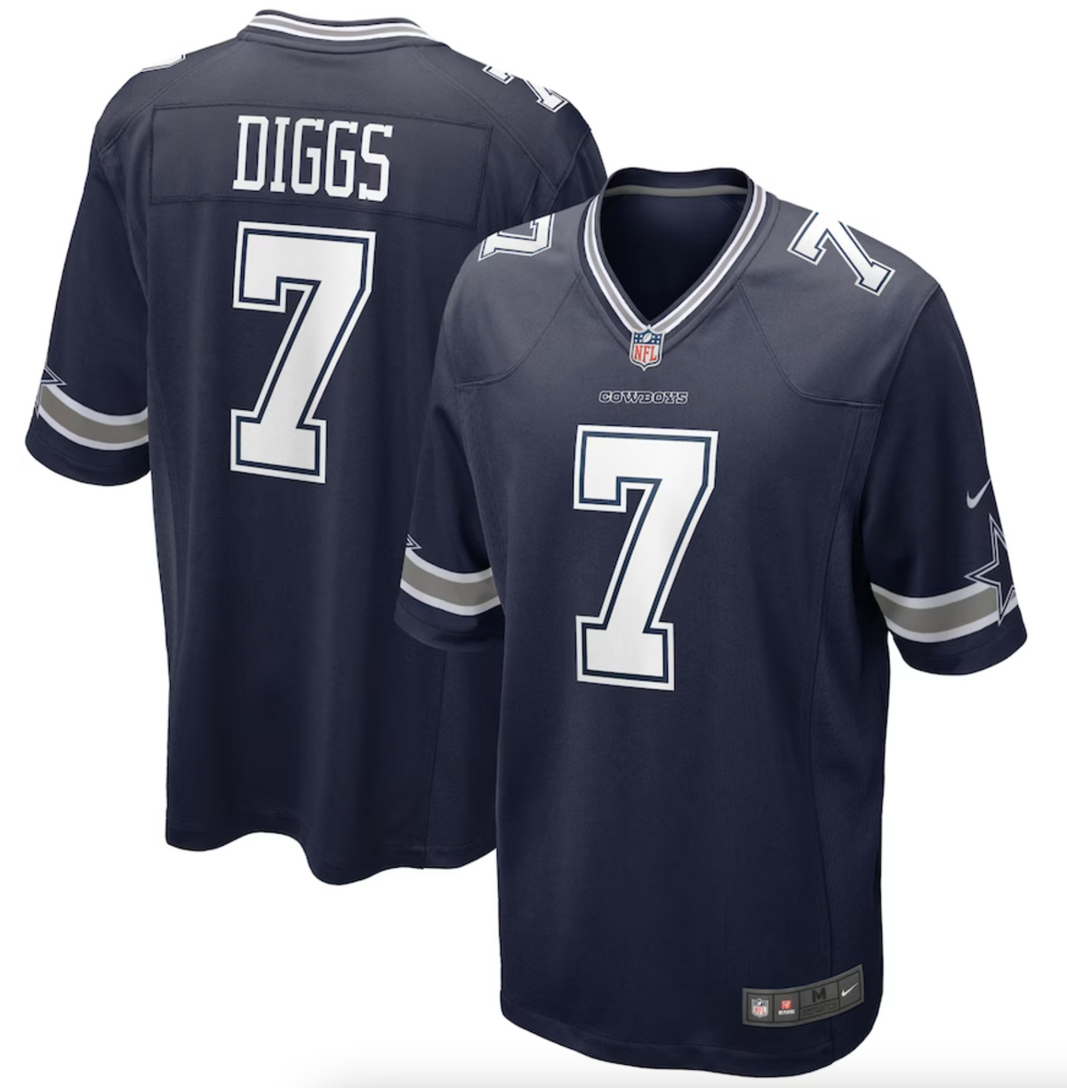 Men's Dallas Cowboys Trevon Diggs Nike Navy Game Jersey