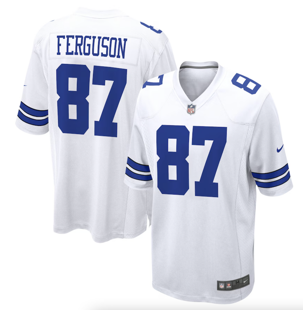 Men's Dallas Cowboys Jake Ferguson Nike White Game Jersey