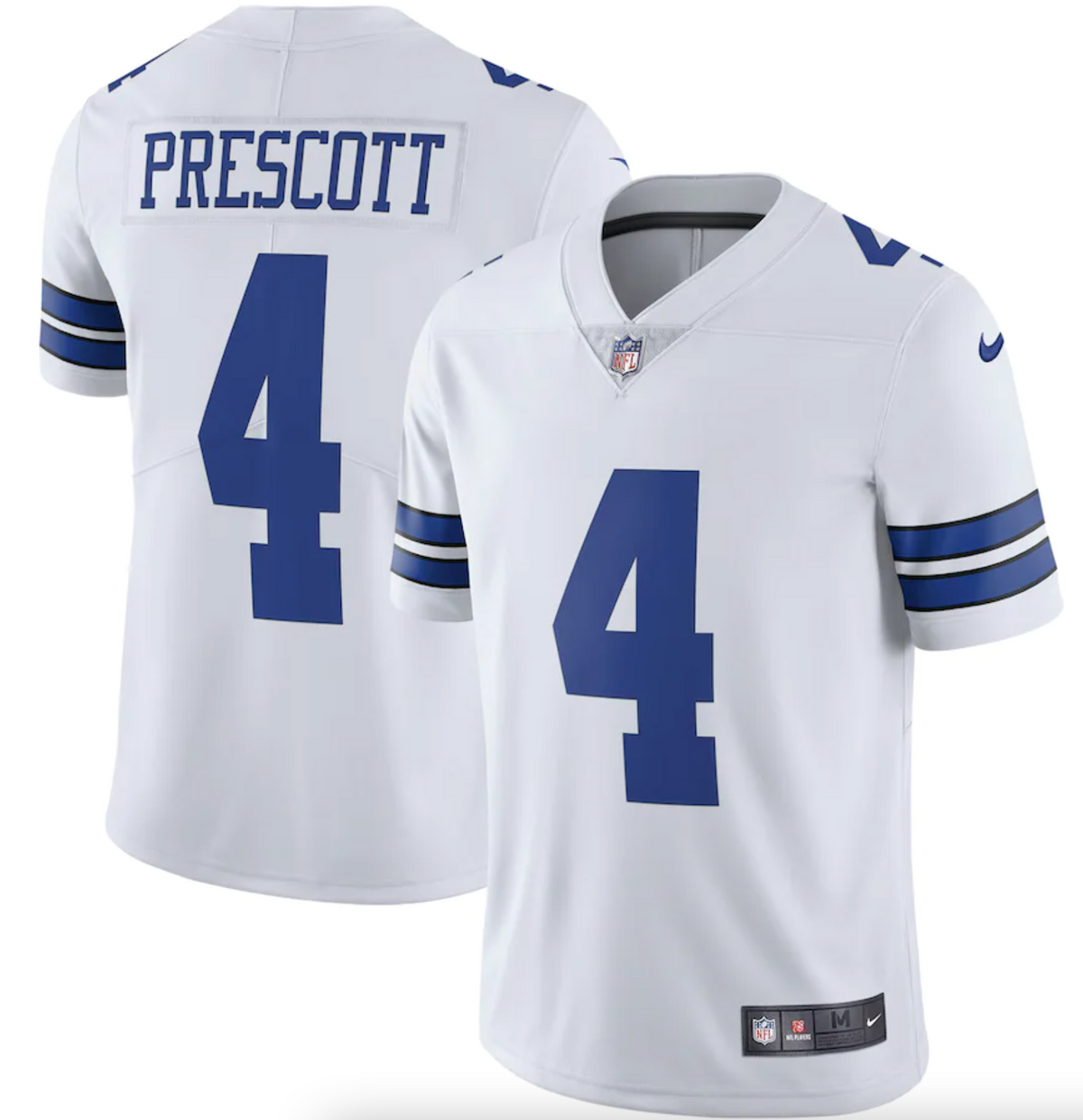 Men's Dallas Cowboys Dak Prescott Nike White Vapor Limited Player Jersey