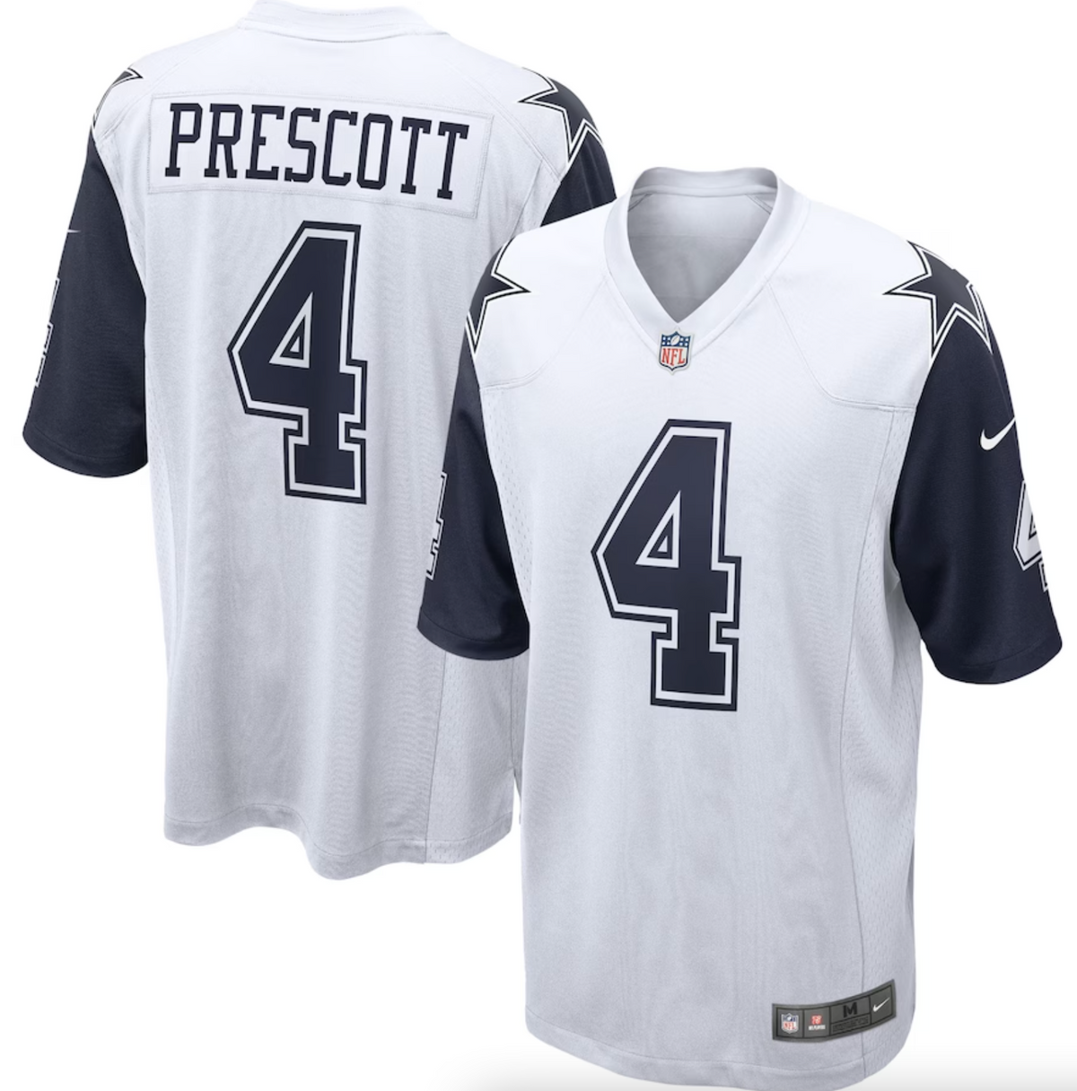 Men's Dallas Cowboys Dak Prescott Nike White Alternate Game Jersey