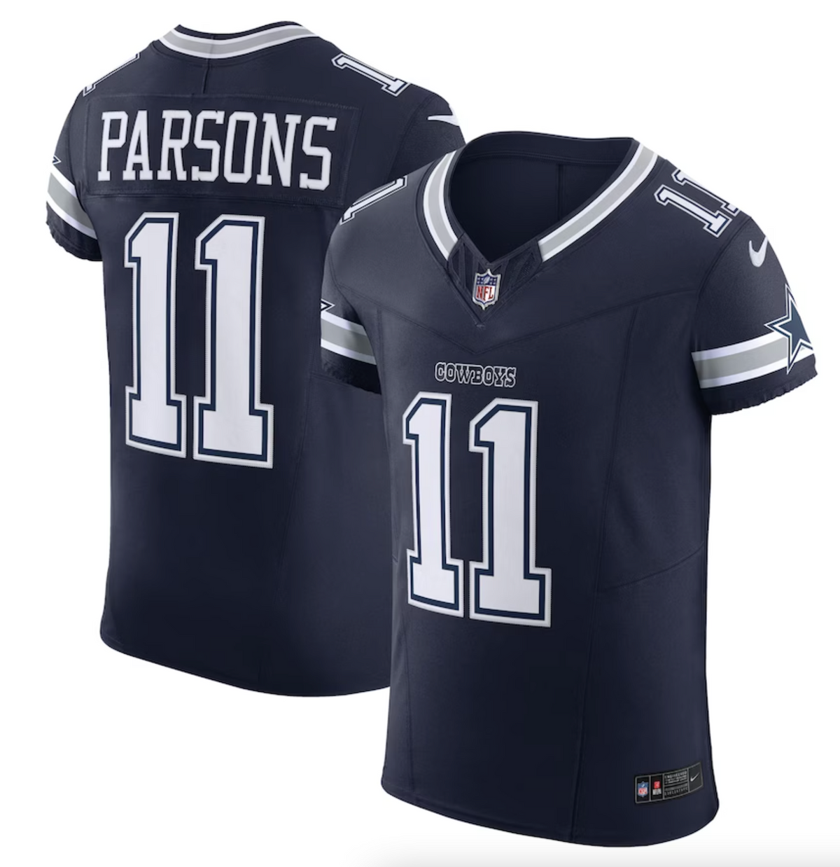 Men's Dallas Cowboys Micah Parsons Nike Navy Vapor F.U.S.E. Elite Jersey