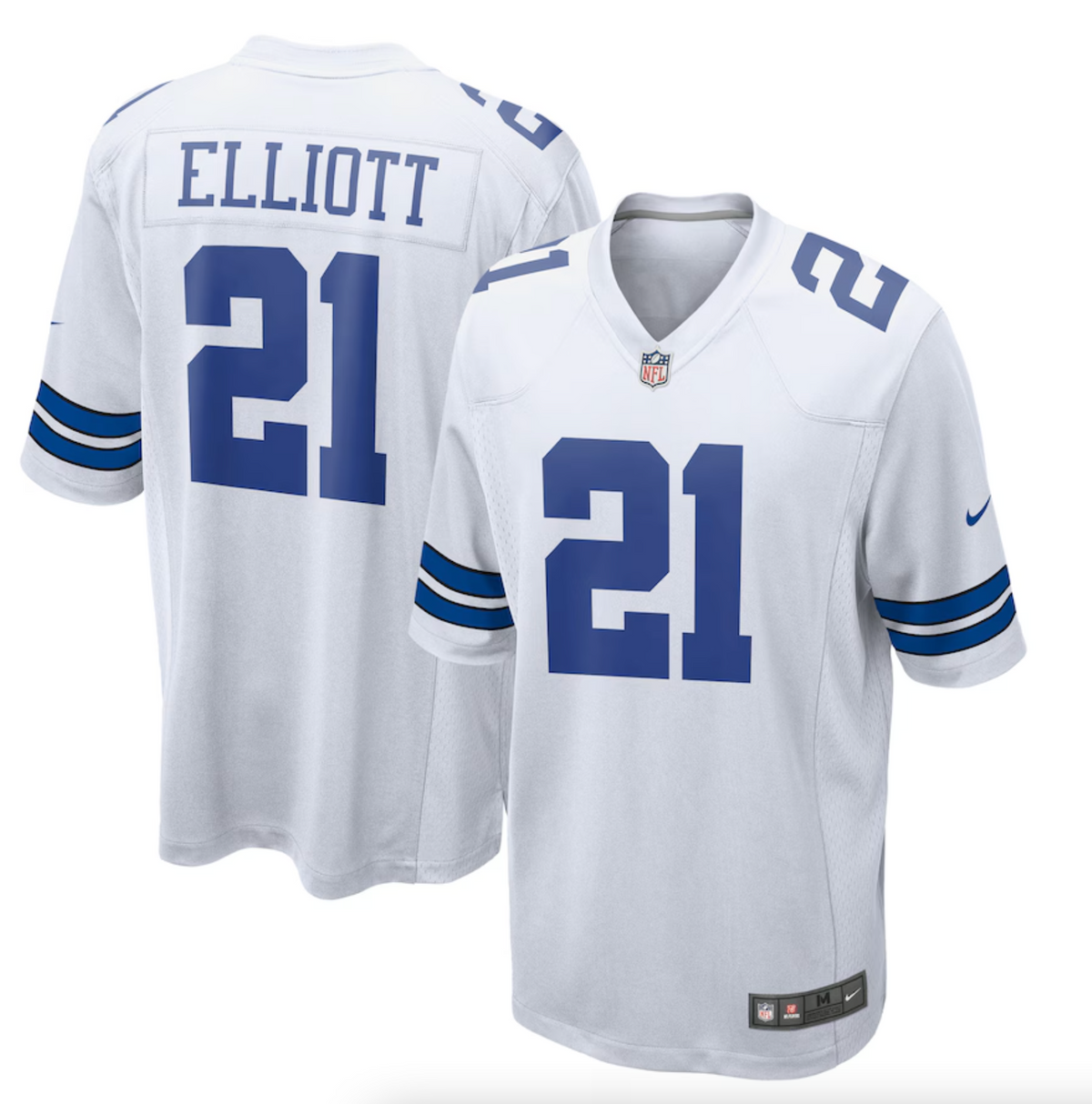 Men's Dallas Cowboys Ezekiel Elliott Nike White Team Game Jersey