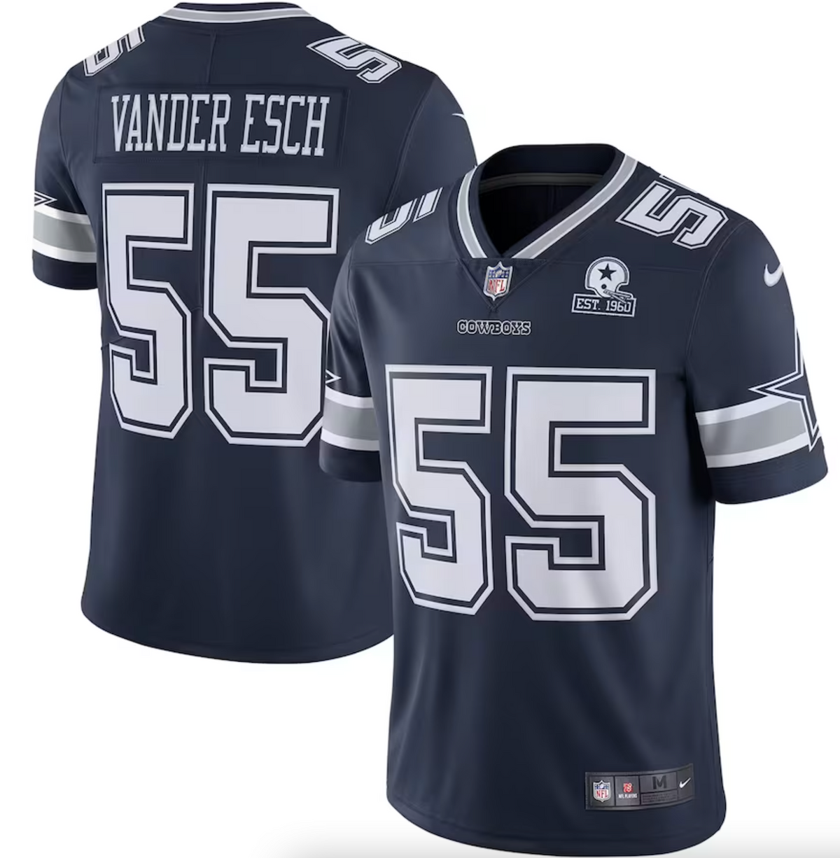 Men's Dallas Cowboys Leighton Vander Esch Nike Navy 60th Anniversary Limited Jersey