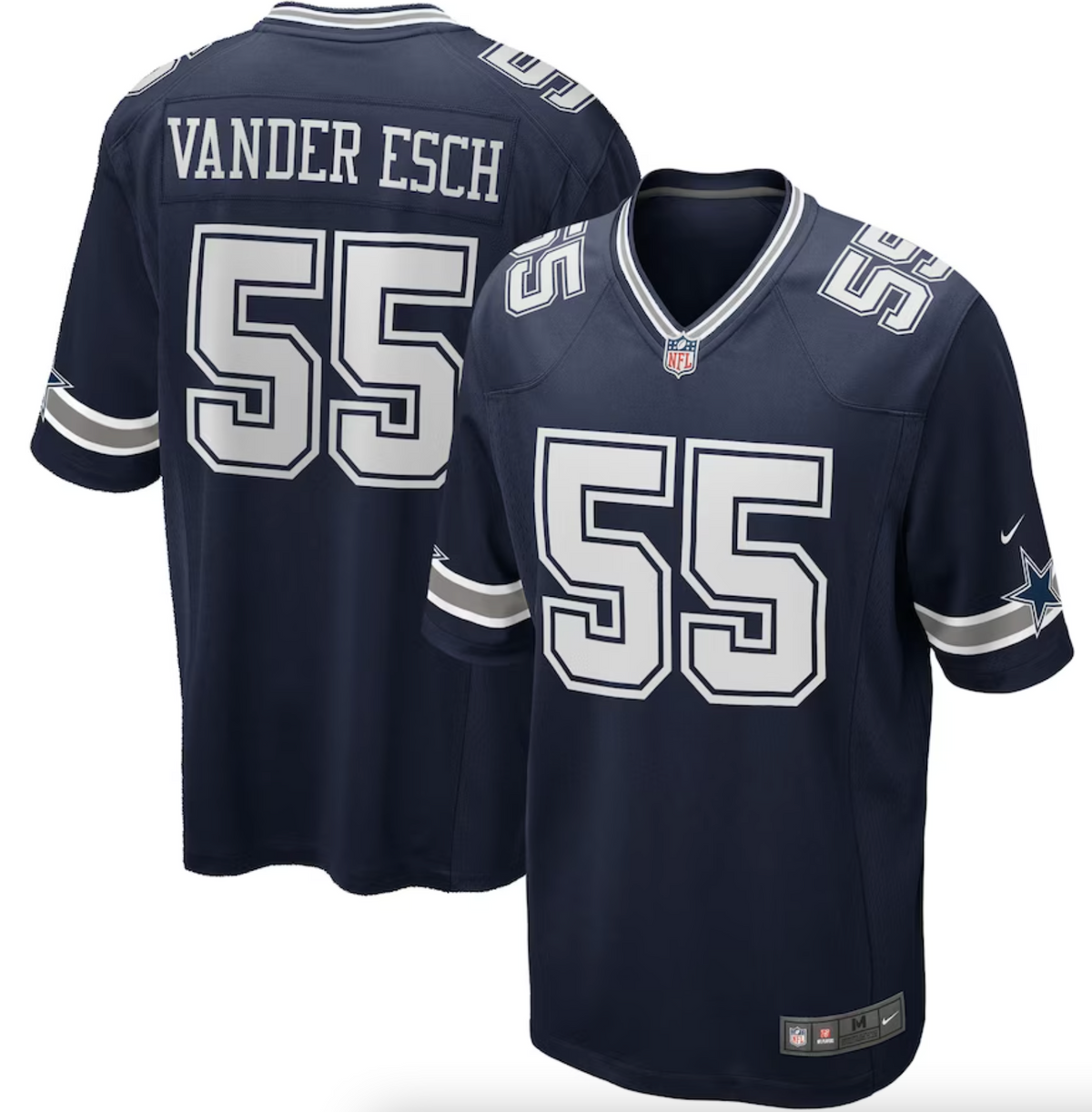 Men's Dallas Cowboys Leighton Vander Esch Nike Navy Team Game Jersey