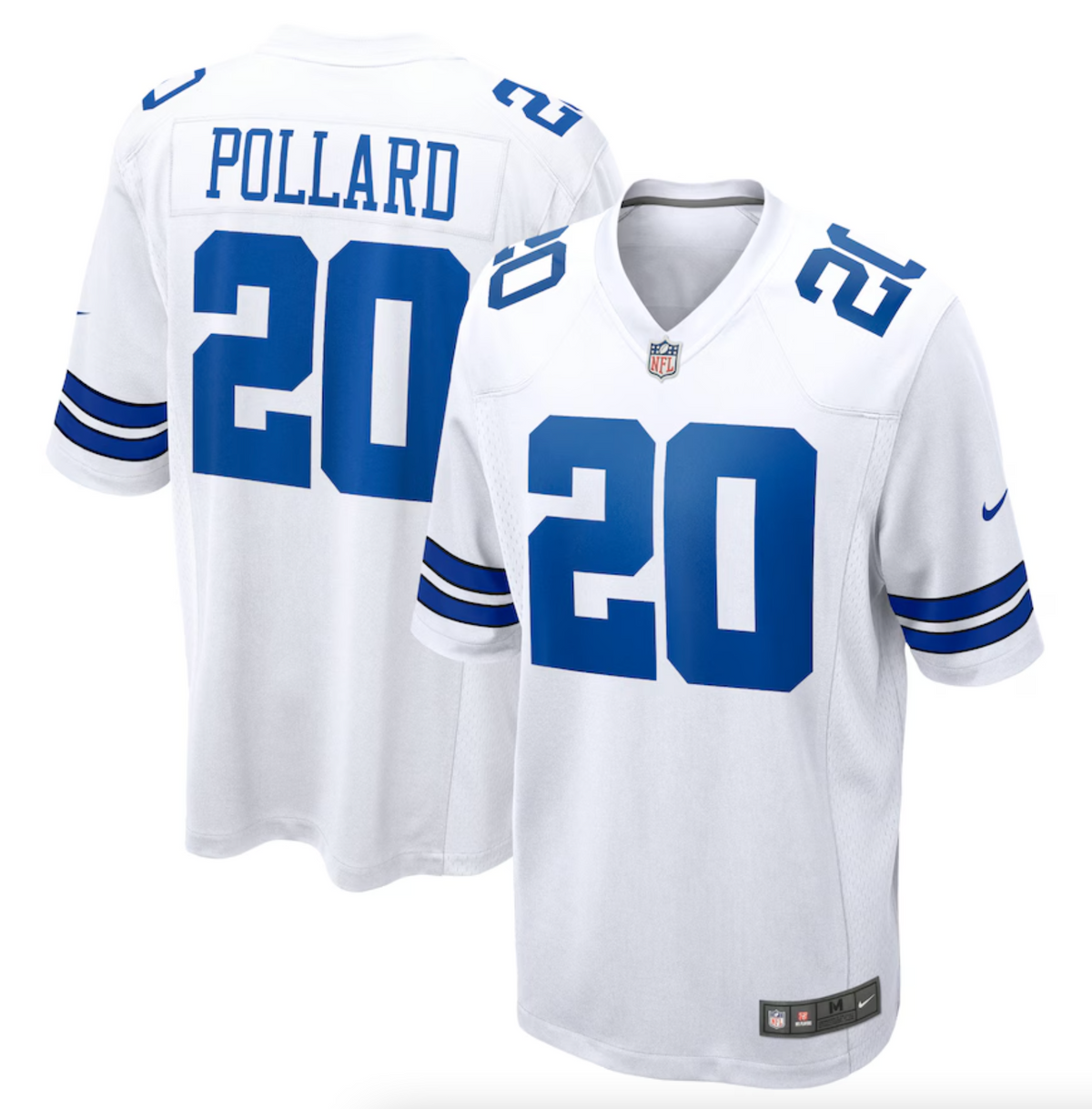 Men's Dallas Cowboys Tony Pollard Nike White Game Player Jersey