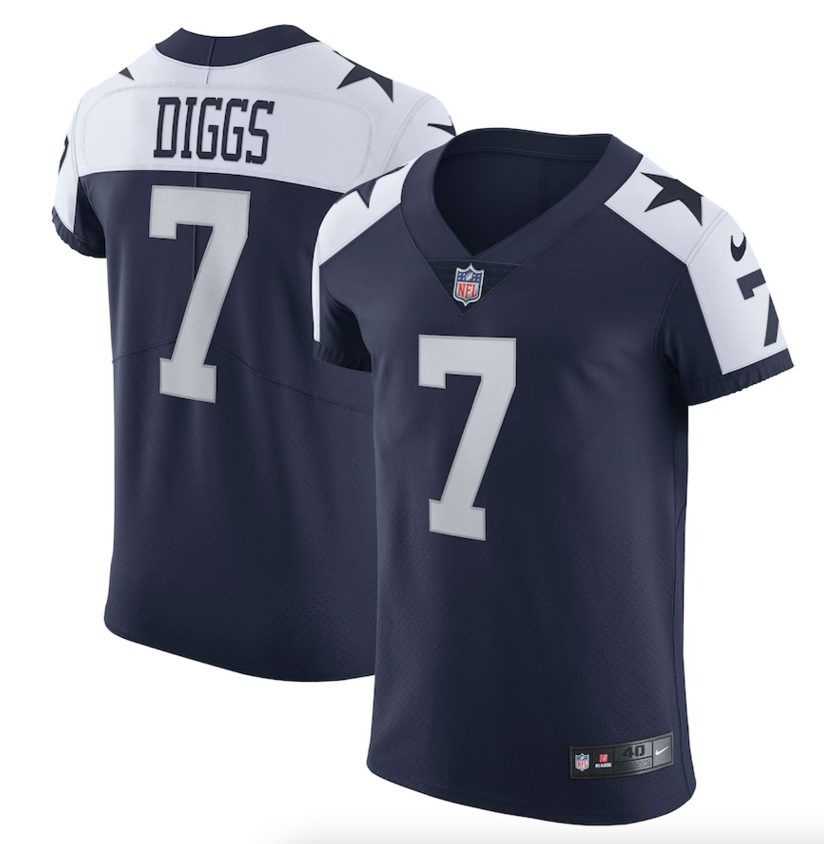 Men's Dallas Cowboys Trevon Diggs Nike Navy Alternate Vapor Elite Jersey