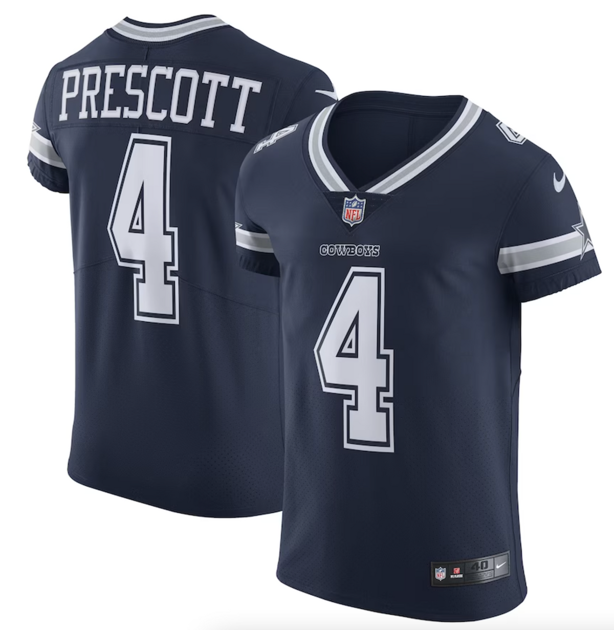 Men's Dallas Cowboys Dak Prescott Nike Navy Vapor Elite Player Team Jersey