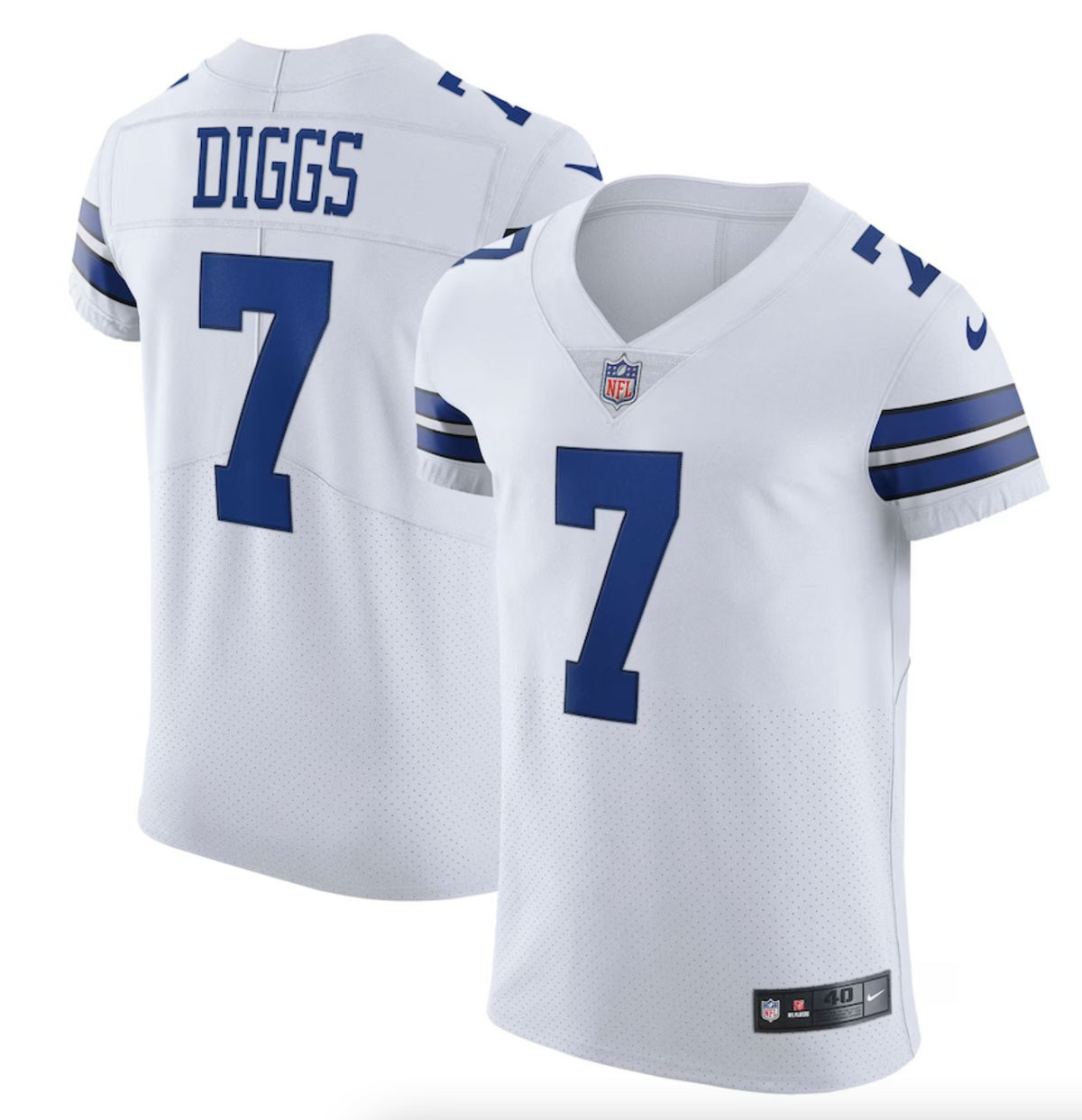 Men's Dallas Cowboys Trevon Diggs Nike White Vapor Elite Jersey