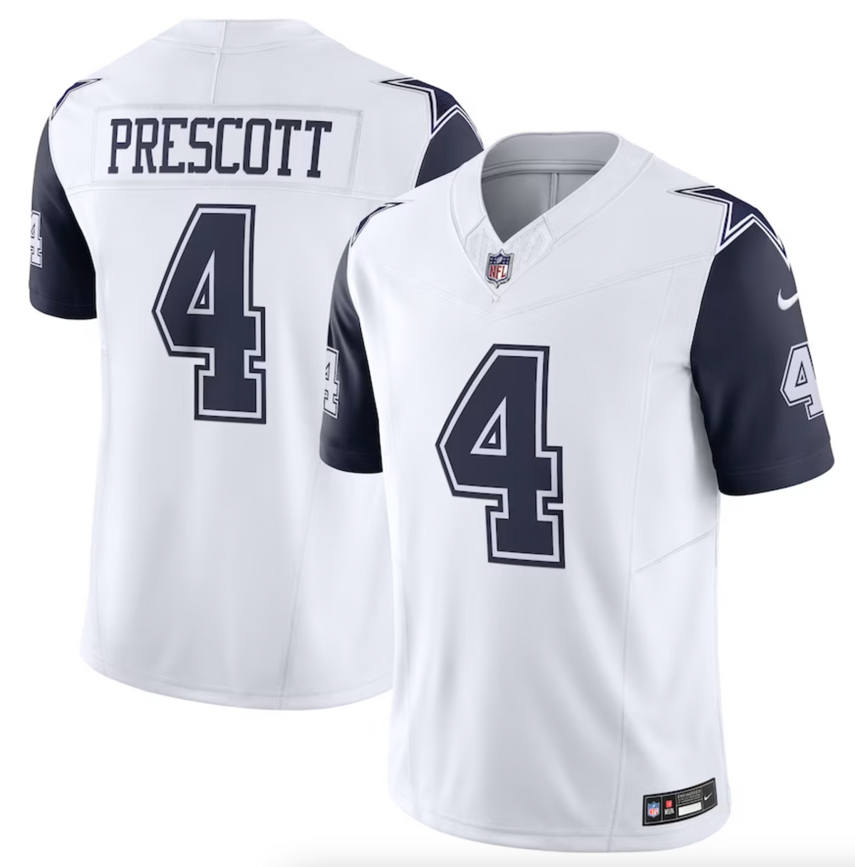 Men's Dallas Cowboys Dak Prescott Nike White Vapor F.U.S.E. Limited Jersey