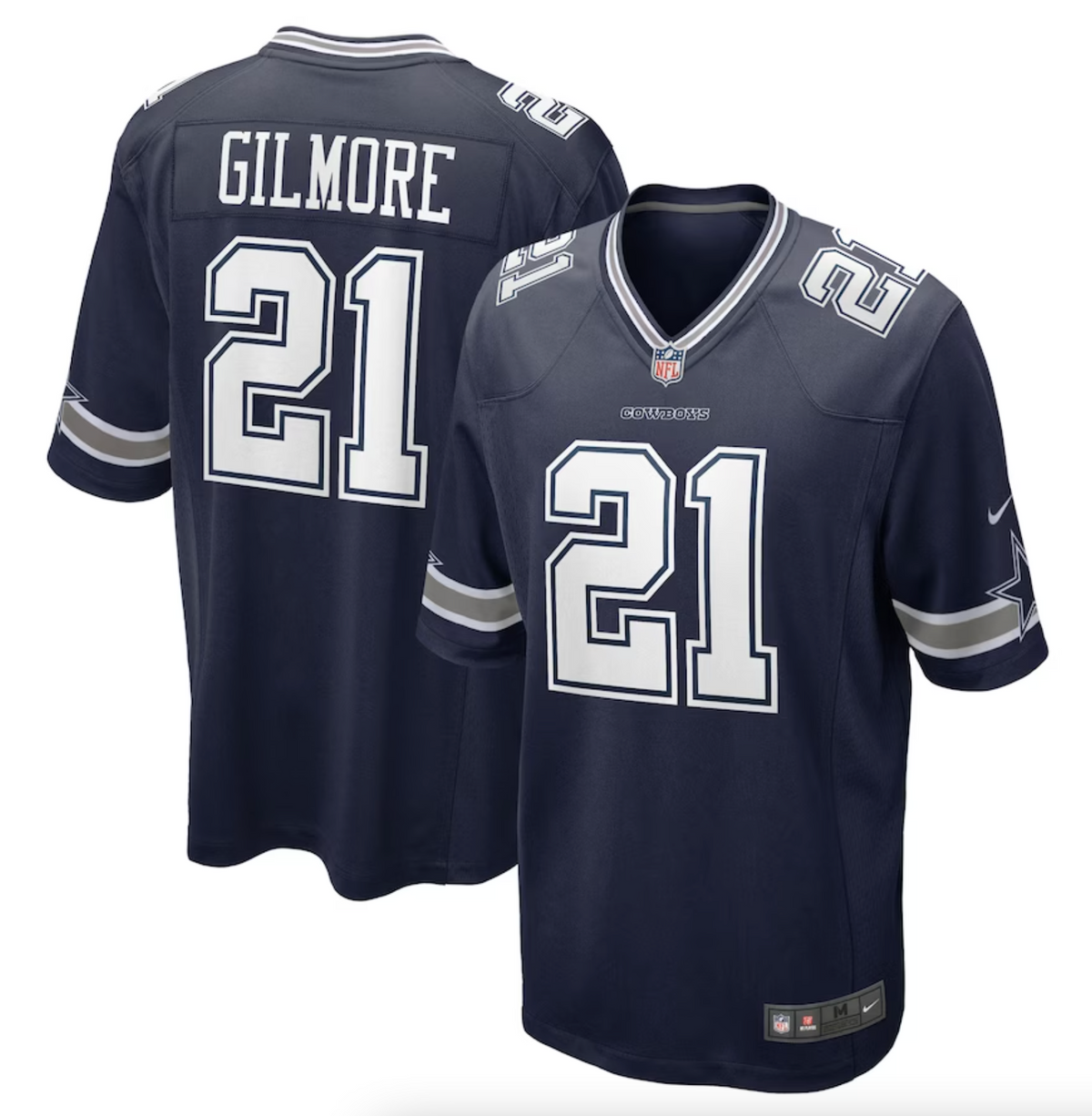 Men's Dallas Cowboys Stephon Gilmore Nike Navy Game Jersey