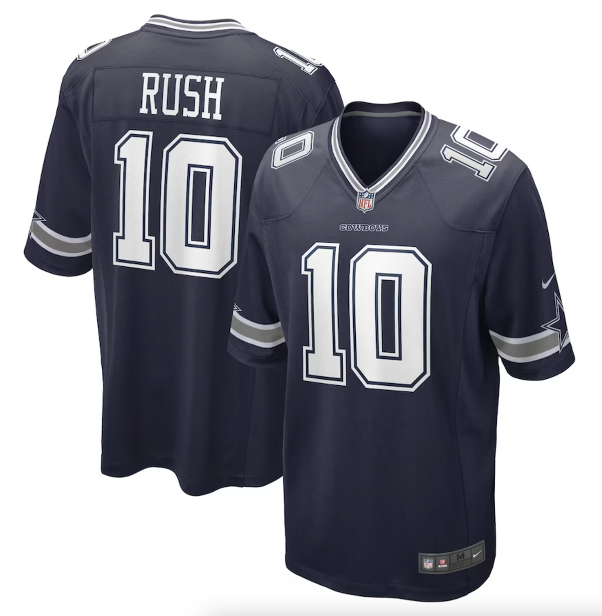 Men's Dallas Cowboys Cooper Rush Nike Navy Game Player Jersey