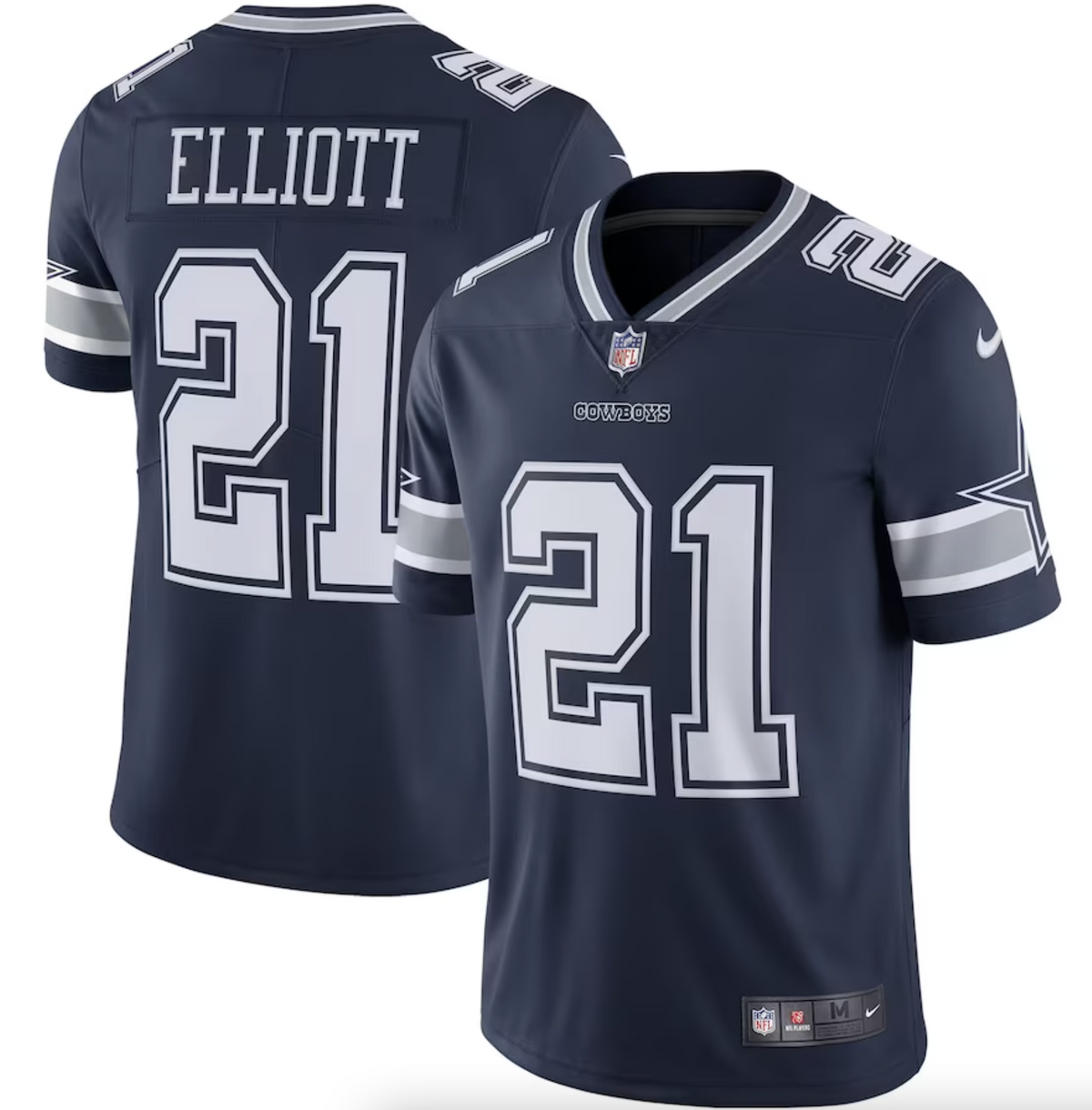 Men's Dallas Cowboys Ezekiel Elliott Nike Navy Vapor Limited Jersey