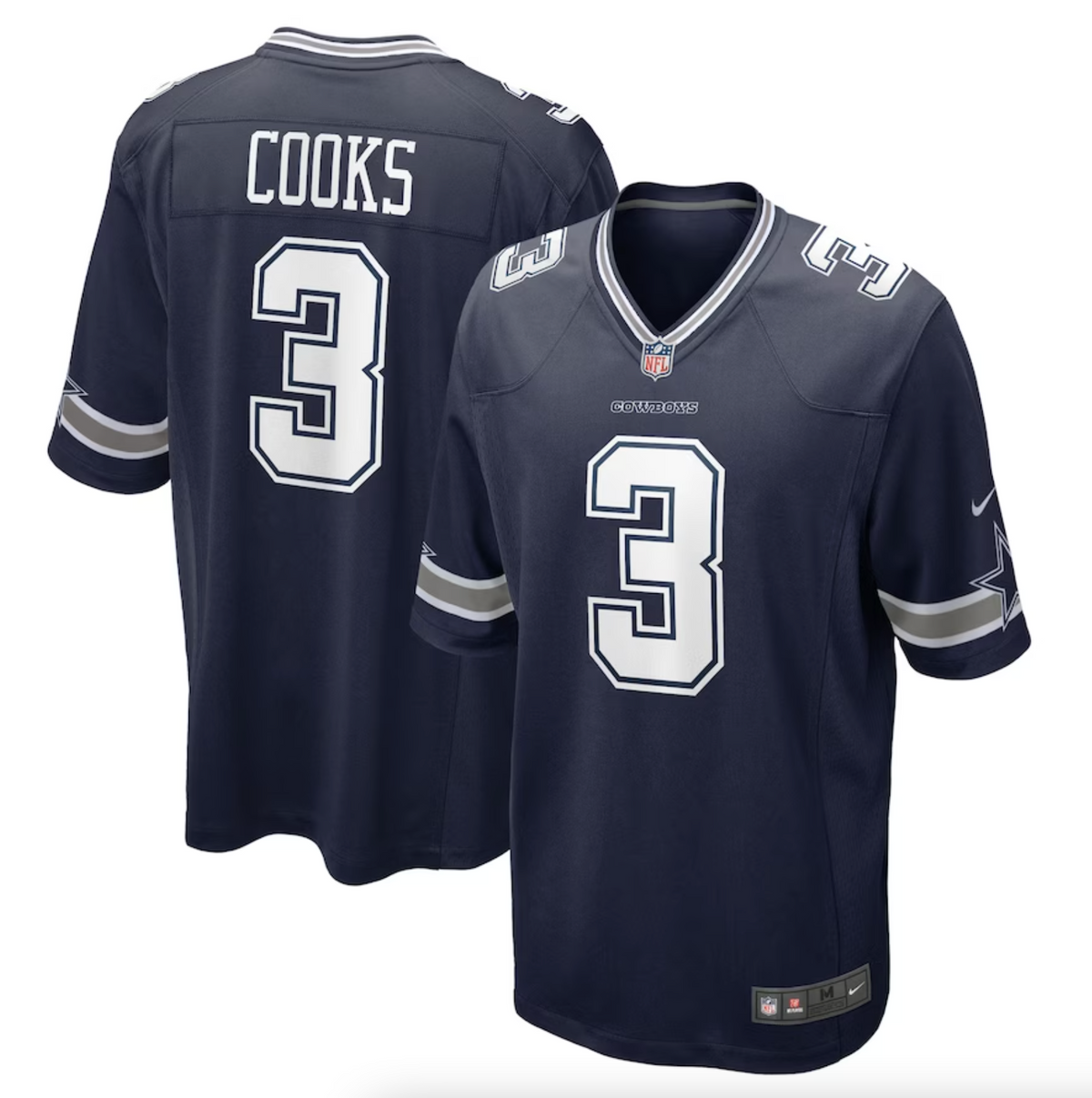 Men's Dallas Cowboys Brandin Cooks Nike Navy Game Jersey