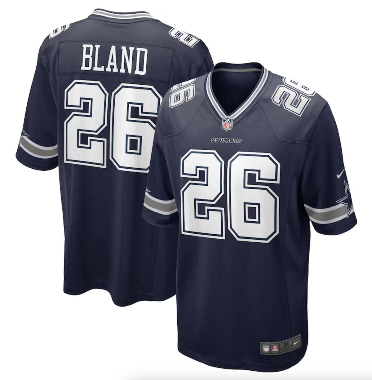 Men's Dallas Cowboys DaRon Bland Nike Navy Player Game Jersey