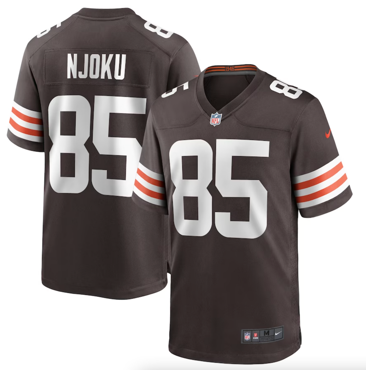 Men's Cleveland Browns David Njoku Nike Brown Player Game Jersey