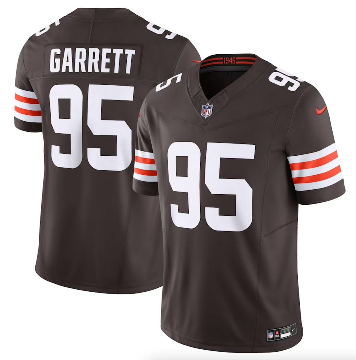 Men's Cleveland Browns Myles Garrett Nike Brown Vapor F.U.S.E. Limited Jersey