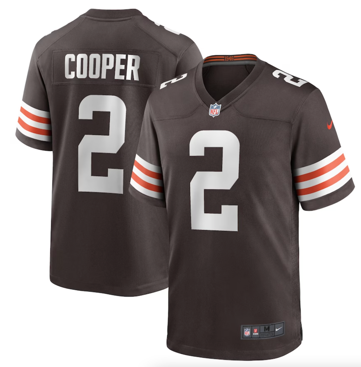 Men's Cleveland Browns Amari Cooper Nike Brown Player Game Jersey