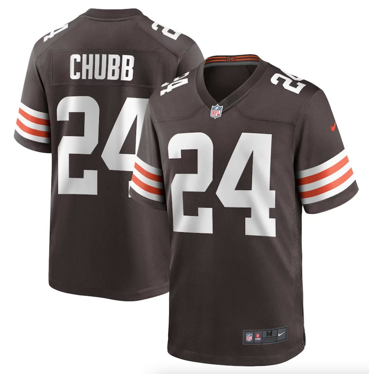 Men's Cleveland Browns Nick Chubb Nike Brown Game Jersey