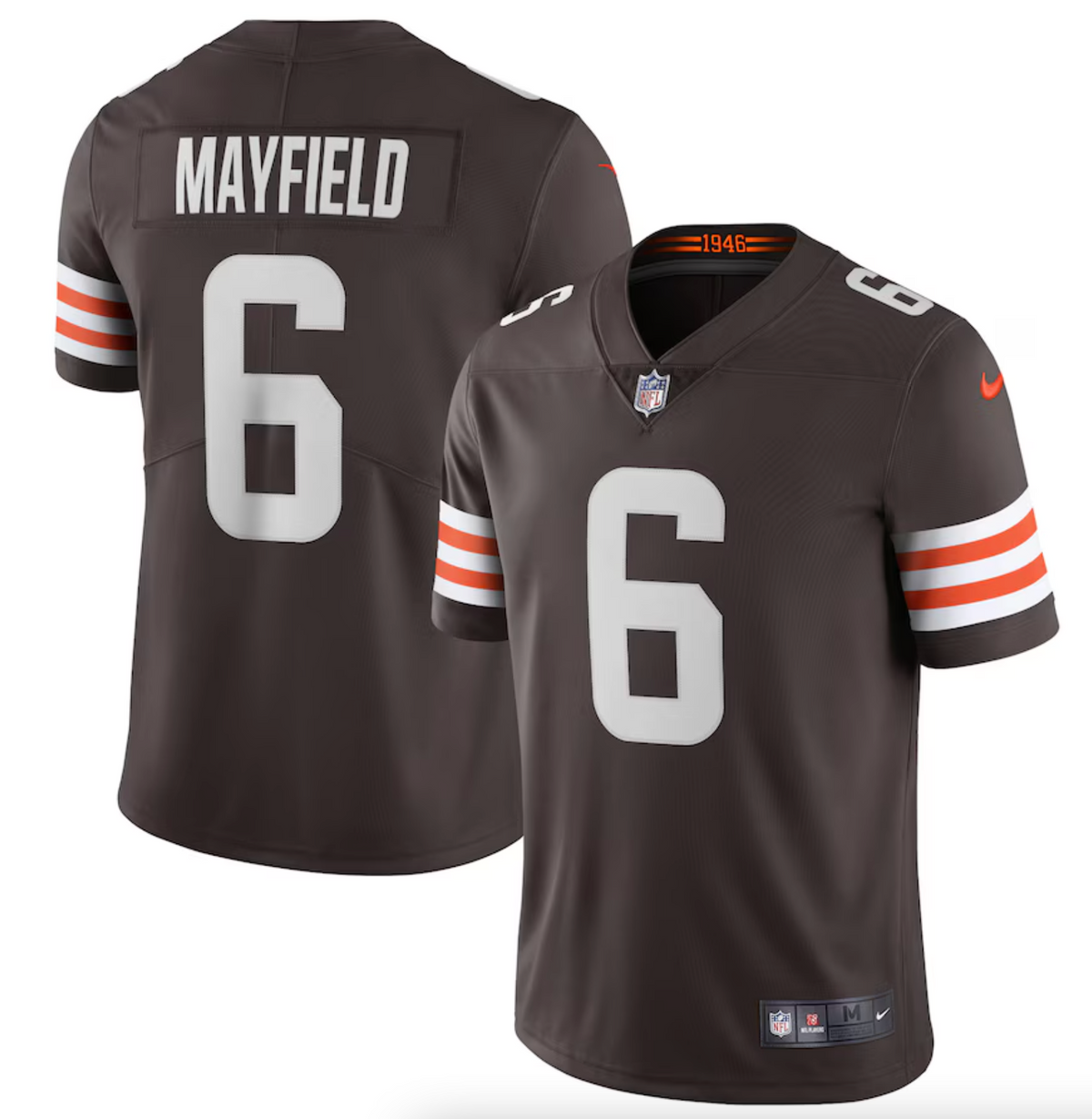 Men's Cleveland Browns Baker Mayfield Nike Brown Vapor Limited Player Jersey