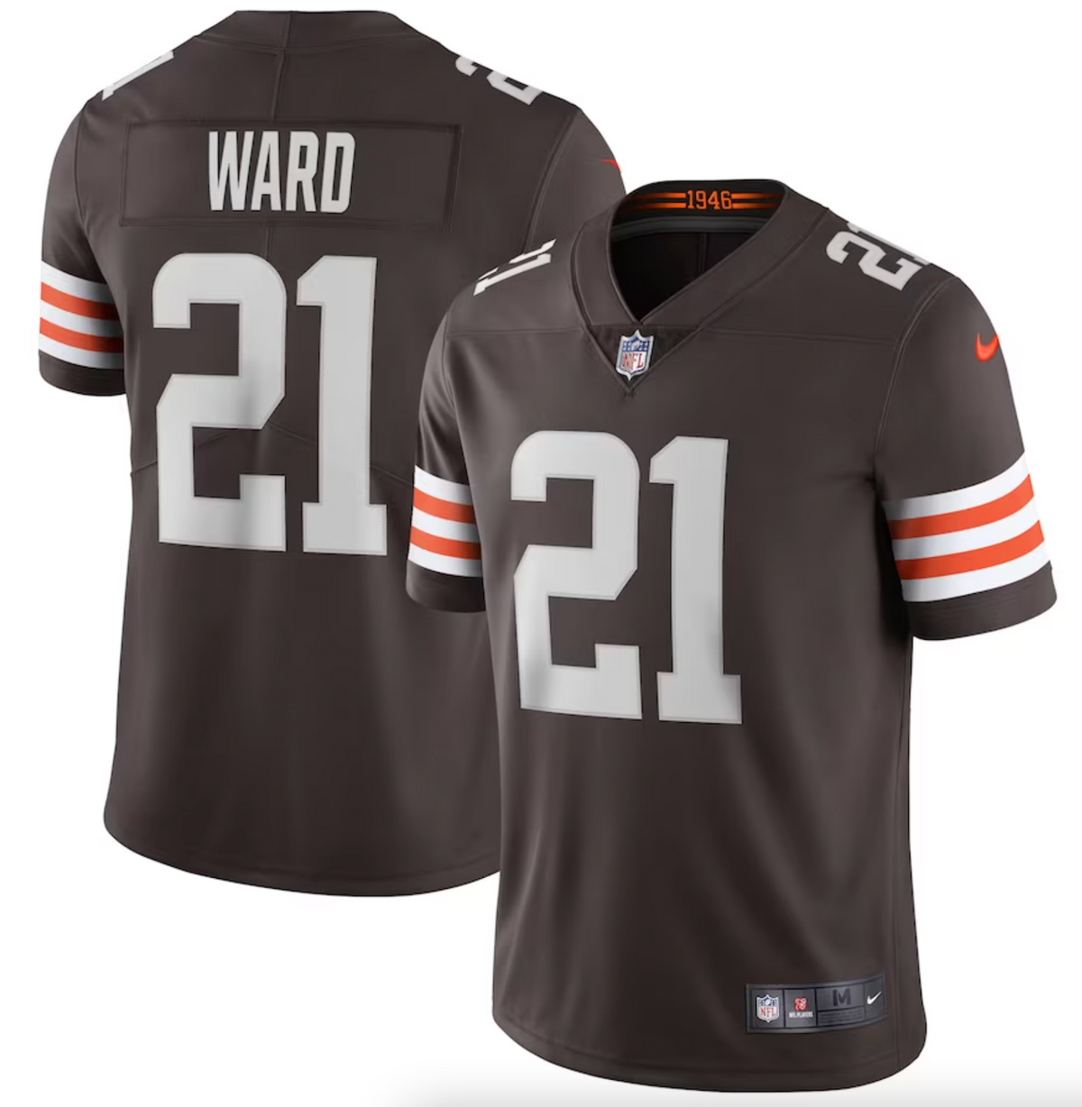 Men's Cleveland Browns Denzel Ward Nike Brown Vapor Limited Jersey