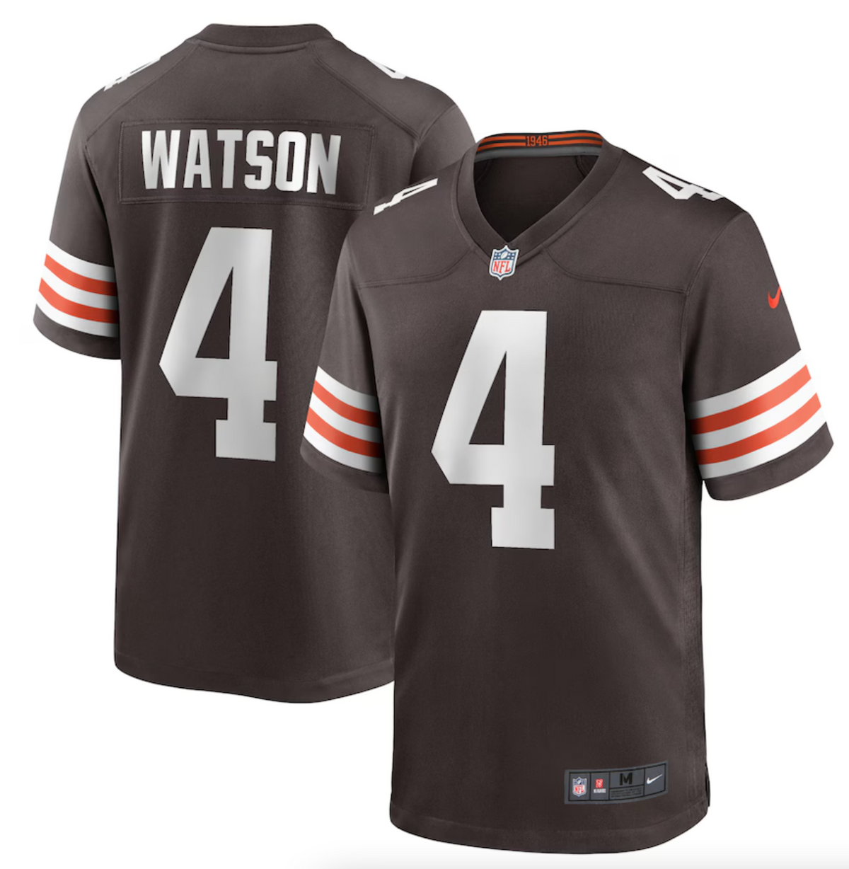 Men's Cleveland Browns Deshaun Watson Nike Brown Game Jersey