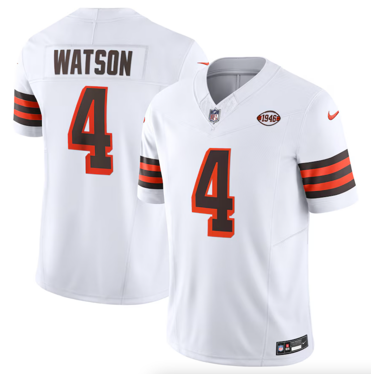 Men's Cleveland Browns Deshaun Watson Nike White Vapor F.U.S.E. Limited Jersey