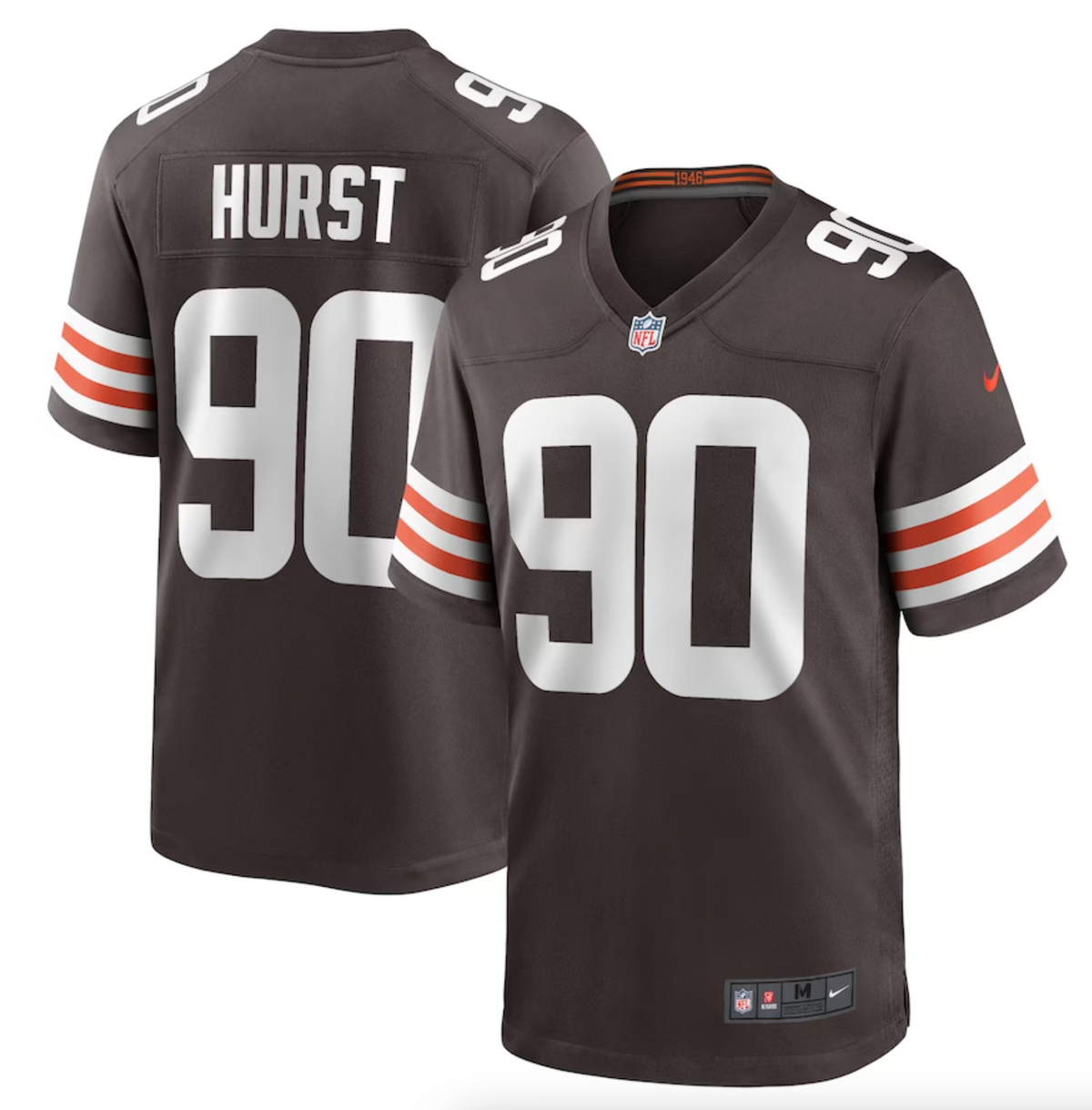 Men's Cleveland Browns Maurice Hurst Nike Brown Game Player Jersey