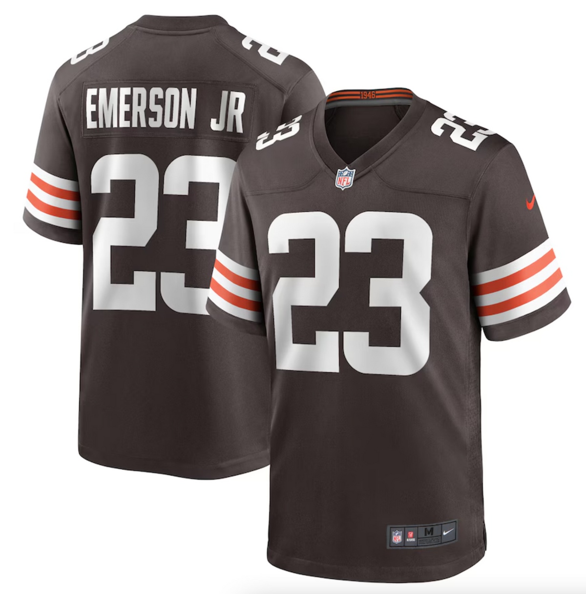 Men's Cleveland Browns Martin Emerson Jr. Nike Brown Game Player Jersey