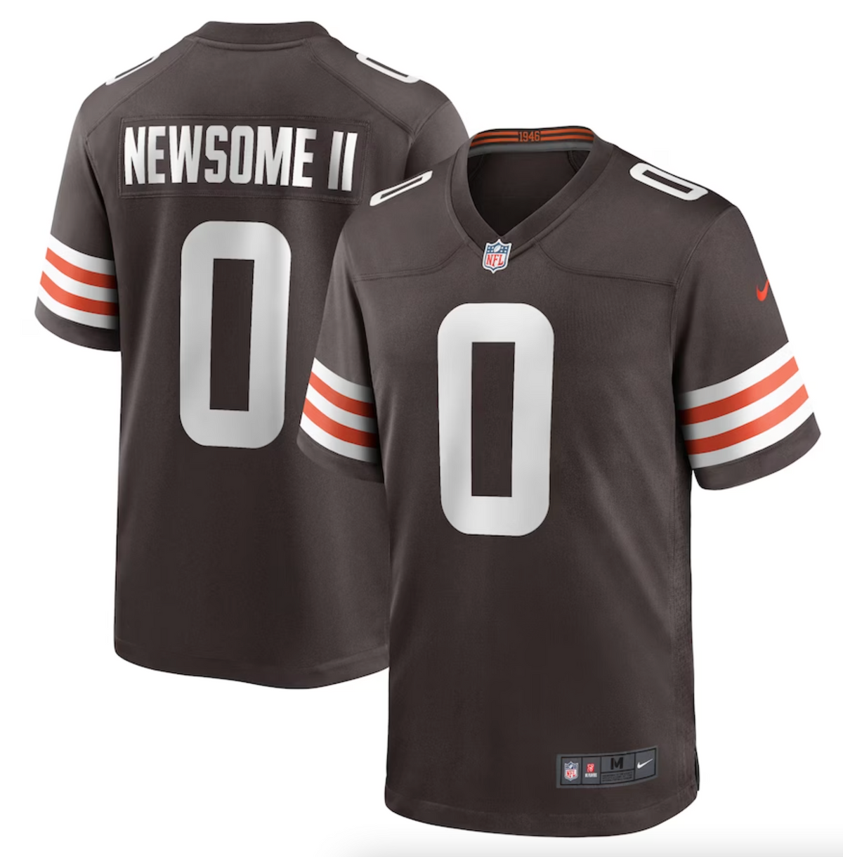 Men's Cleveland Browns Greg Newsome II Nike Brown Team Game Jersey