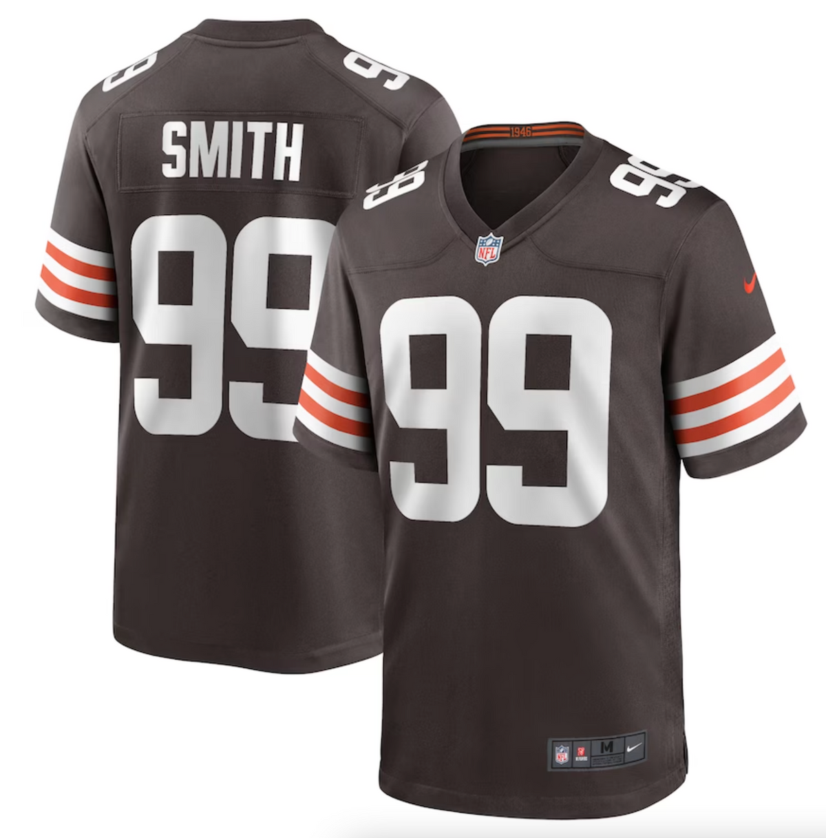 Men's Cleveland Browns Za'Darius Smith Nike Brown Team Game Jersey