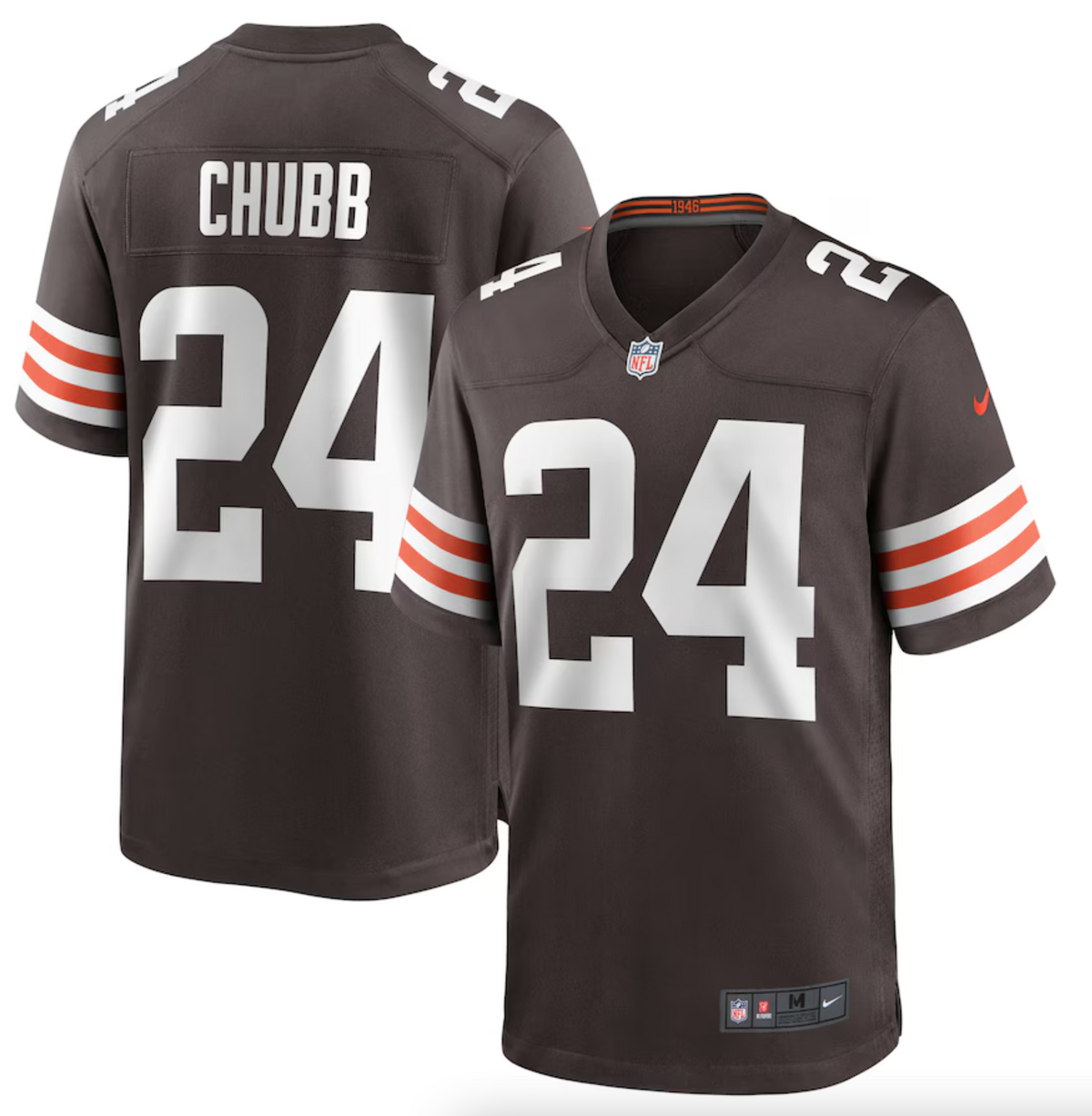 Men's Cleveland Browns Nick Chubb Nike Brown Player Game Jersey