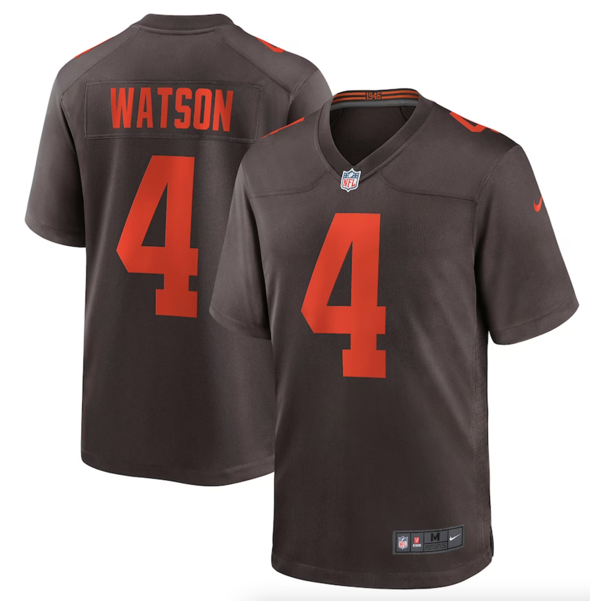 Men's Cleveland Browns Deshaun Watson Nike Brown Alternate Game Jersey