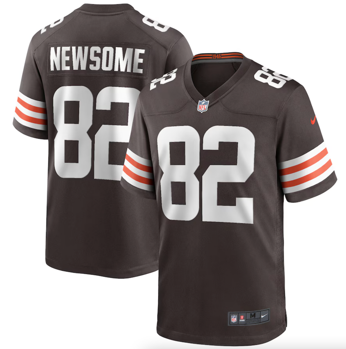 Men's Cleveland Browns Ozzie Newsome Nike Brown Game Retired Player Jersey