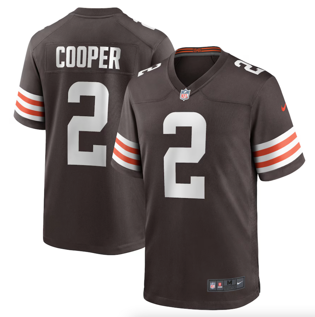 Men's Cleveland Browns Amari Cooper Nike Brown Game Jersey