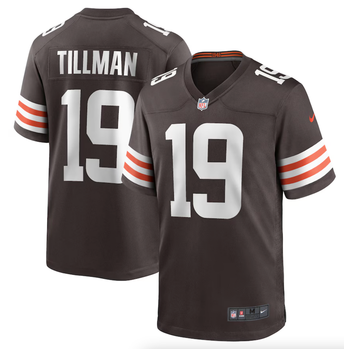 Men's Cleveland Browns Cedric Tillman Nike Brown 2023 NFL Draft Pick Game Jersey