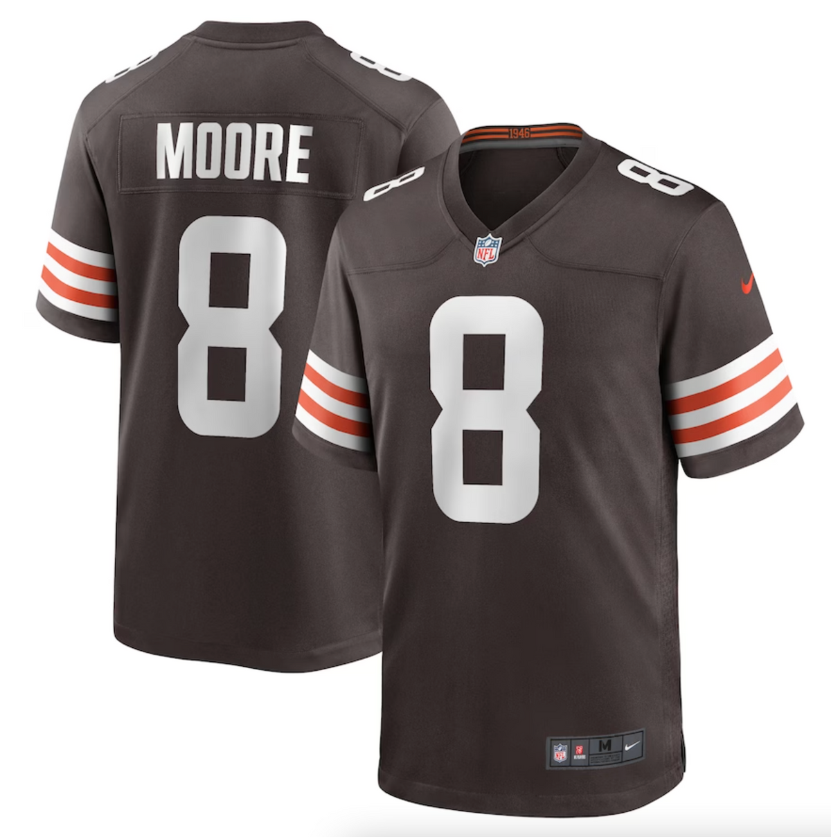 Men's Cleveland Browns Elijah Moore Nike Brown Game Jersey