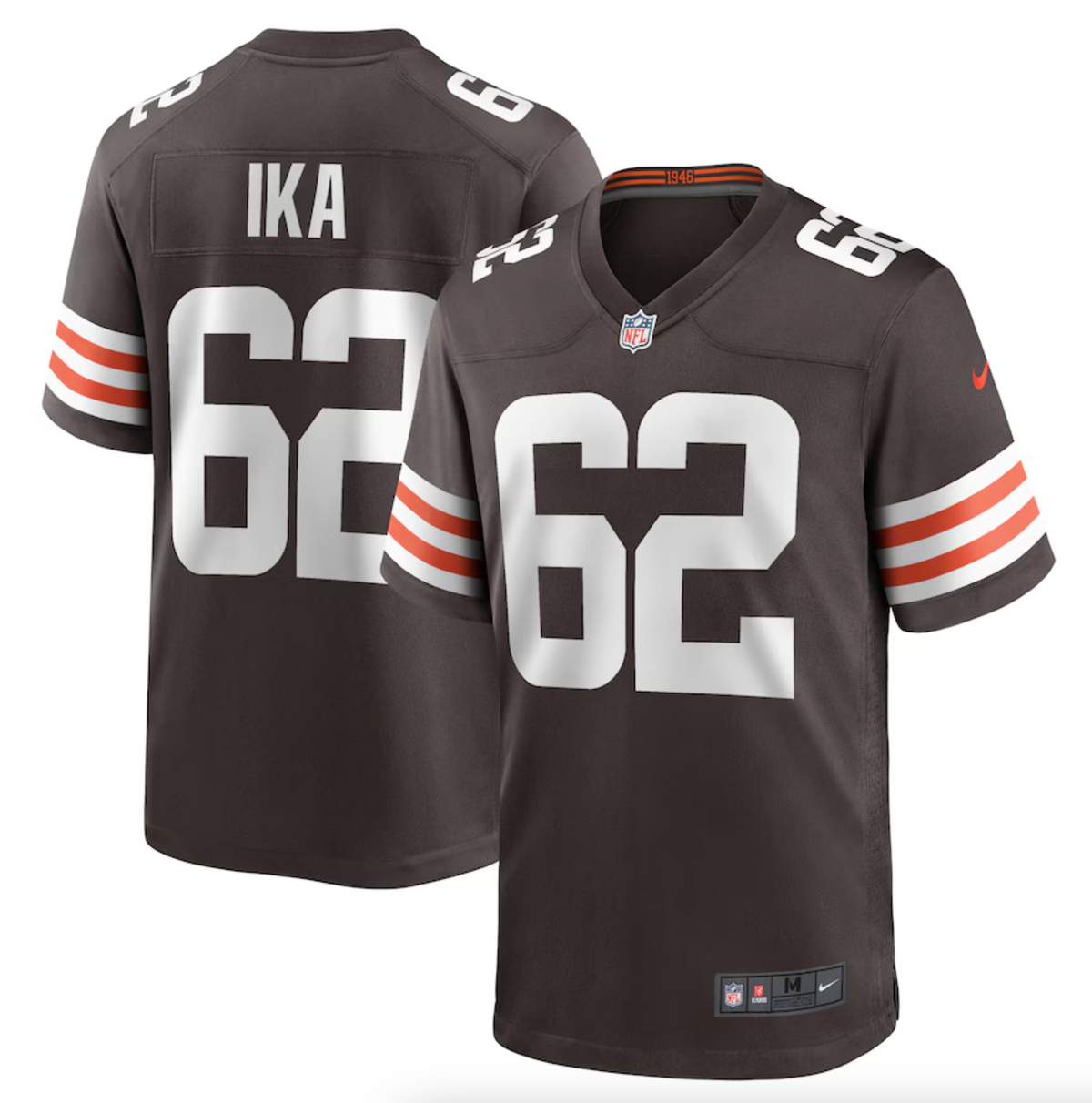 Men's Cleveland Browns Siaki Ika Nike Brown Team Game Jersey