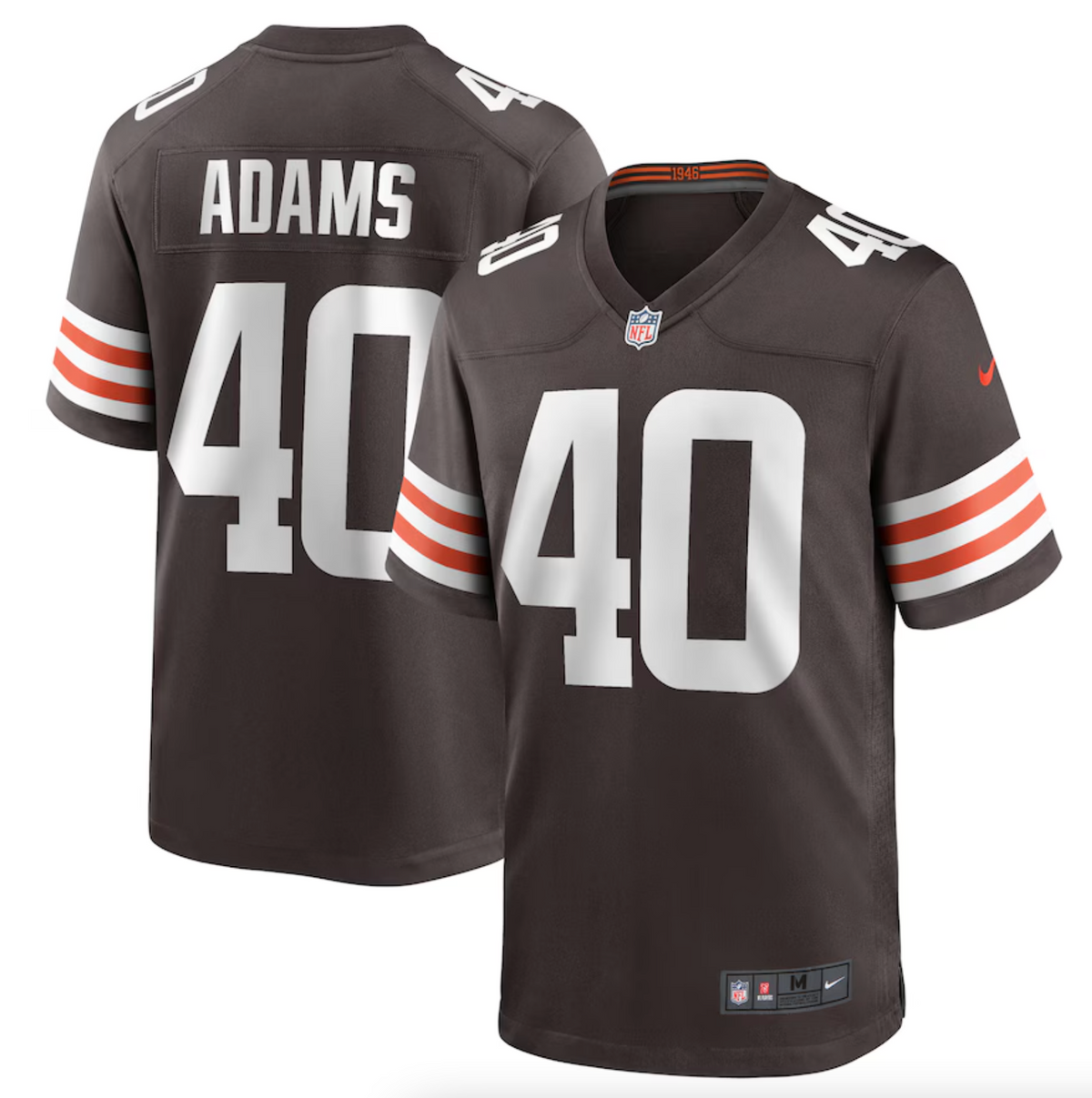 Men's Cleveland Browns Matthew Adams Nike Brown Team Game Jersey