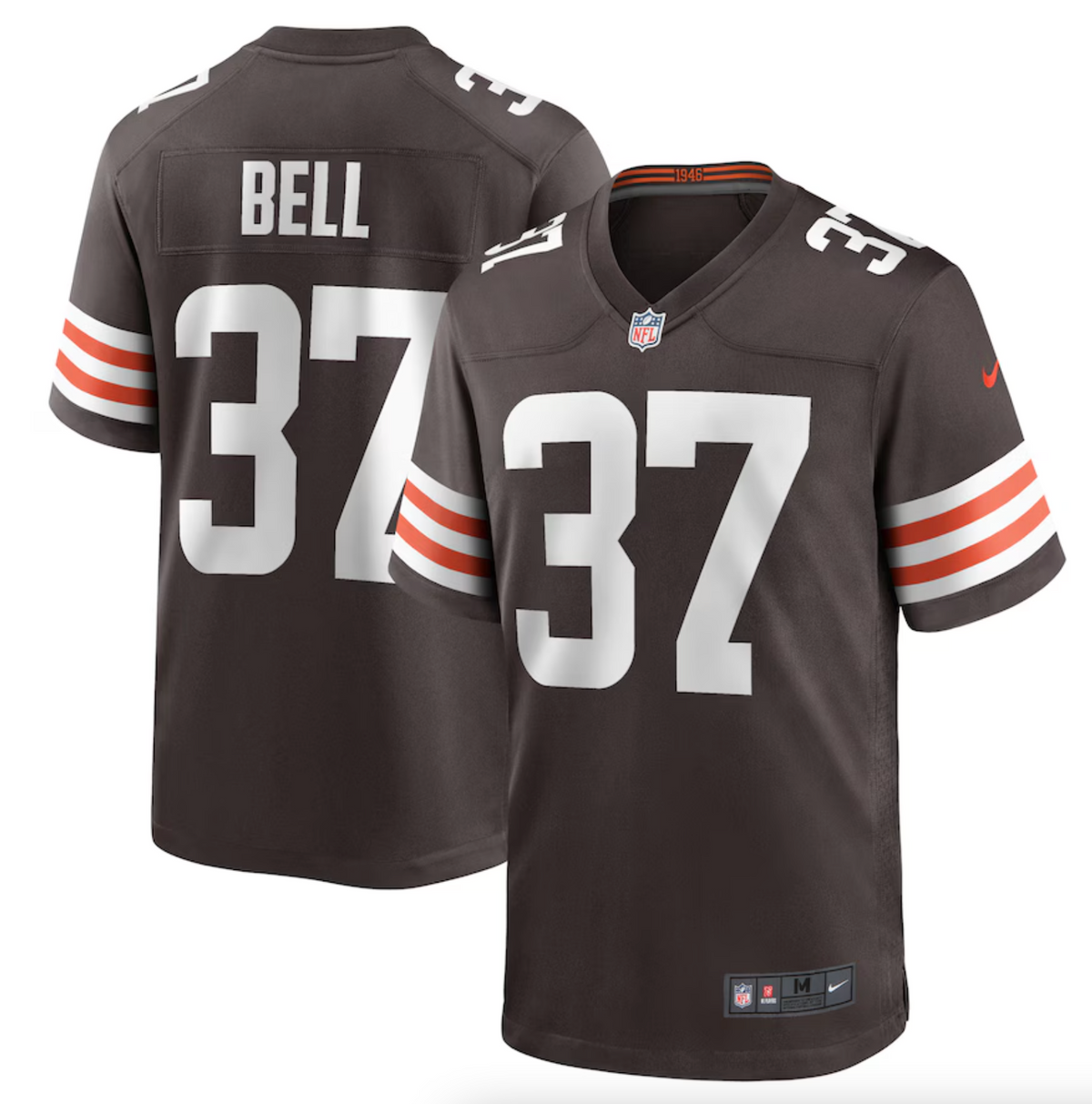 Men's Cleveland Browns D'Anthony Bell Nike Brown Game Player Jersey