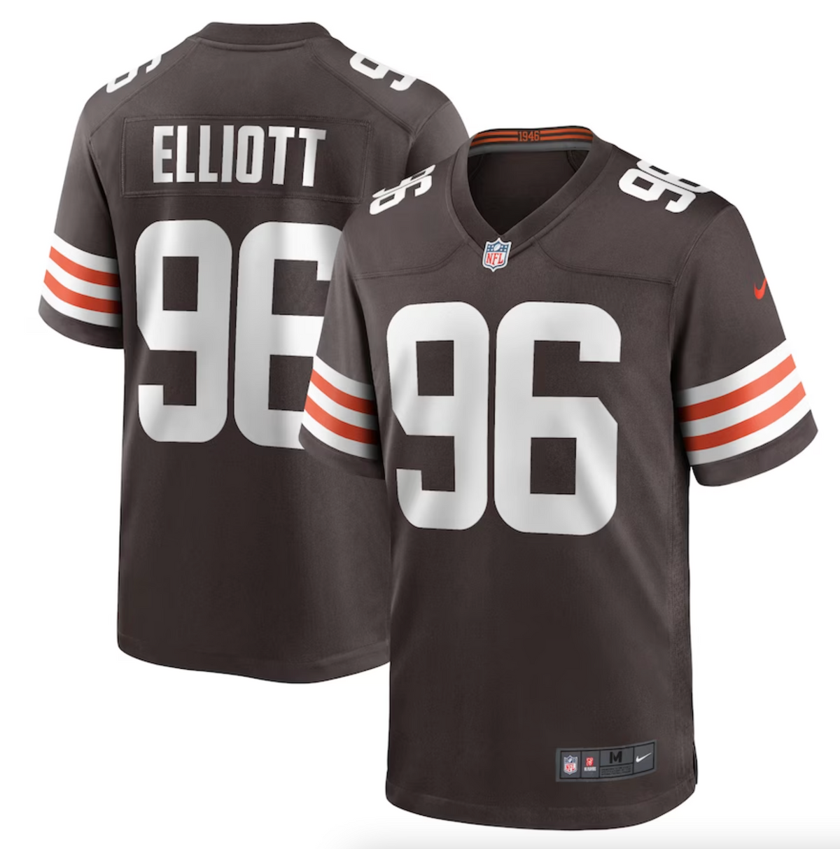 Men's Cleveland Browns Jordan Elliott Nike Brown Game Jersey