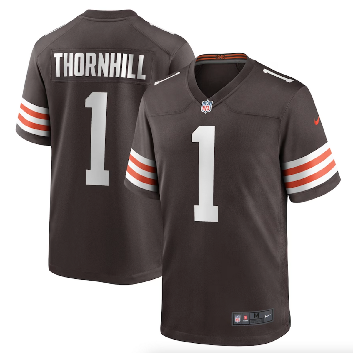 Men's Cleveland Browns Juan Thornhill Nike Brown Game Player Jersey