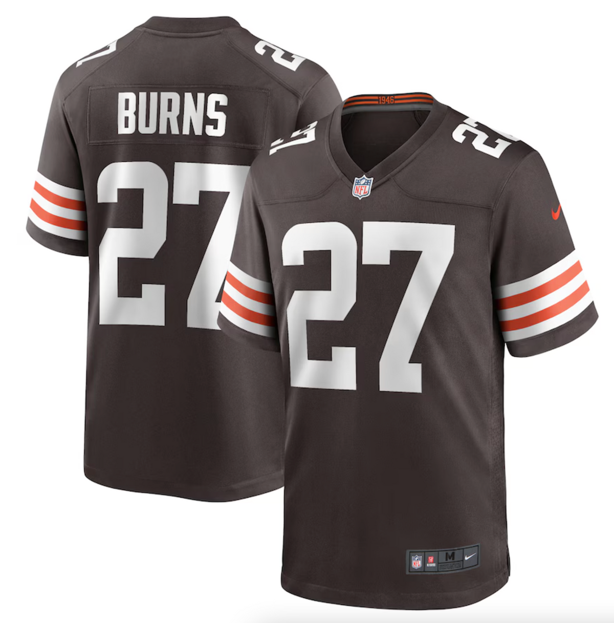 Men's Cleveland Browns Lorenzo Burns Nike Brown Team Game Jersey