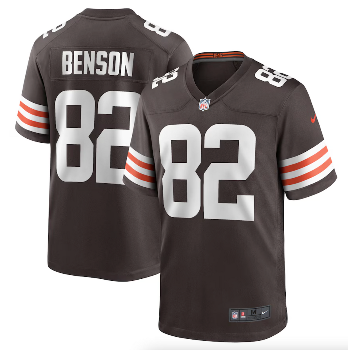 Men's Cleveland Browns Trinity Benson Nike Brown Team Game Jersey