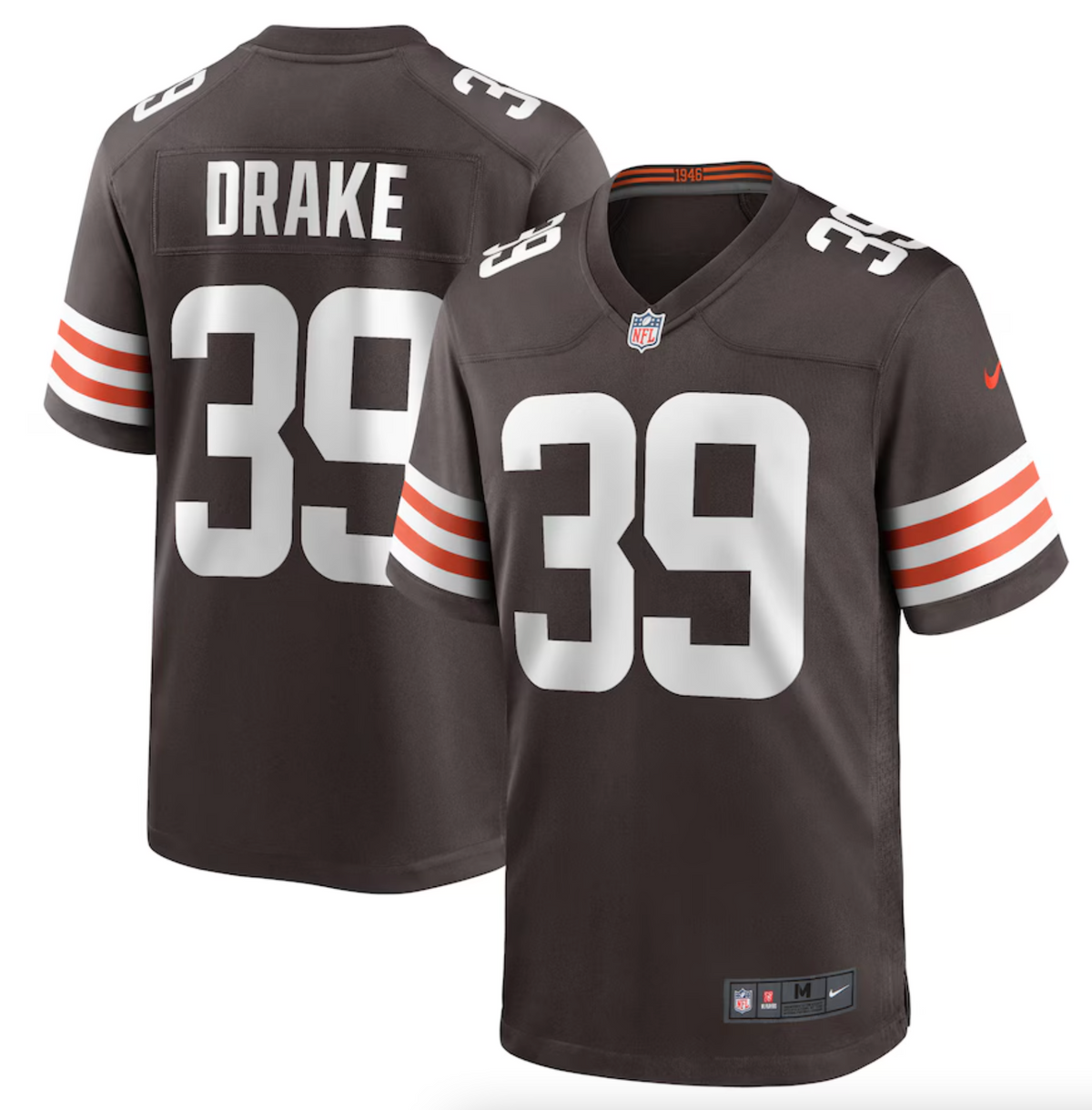 Men's Cleveland Browns Kenyan Drake Nike Brown Game Jersey