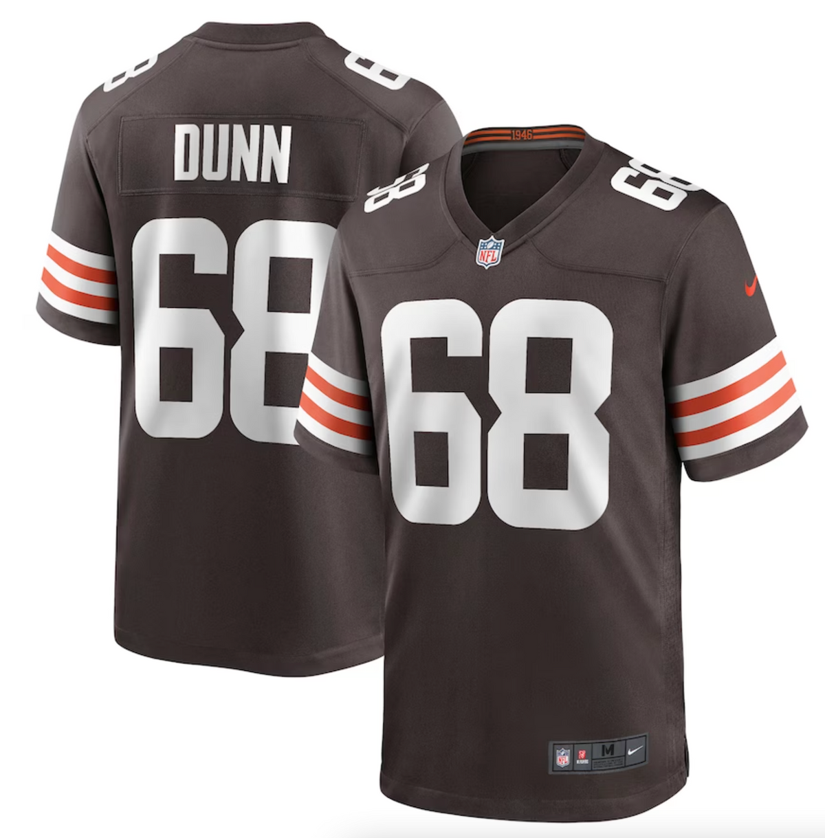 Men's Cleveland Browns Michael Dunn Nike Brown Game Jersey