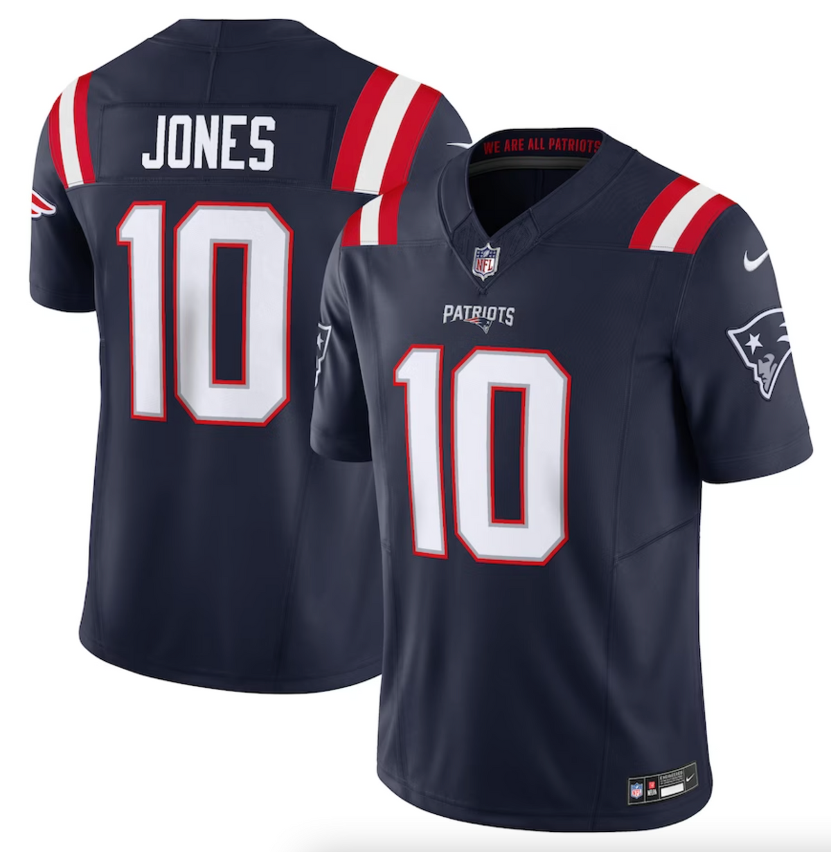 Men's New England Patriots Mac Jones Nike Navy Vapor F.U.S.E. Limited Jersey