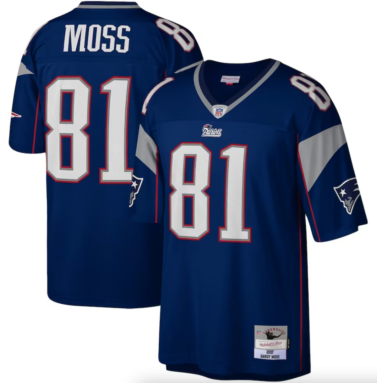 Men's New England Patriots Randy Moss Mitchell & Ness Navy Legacy Replica Jersey